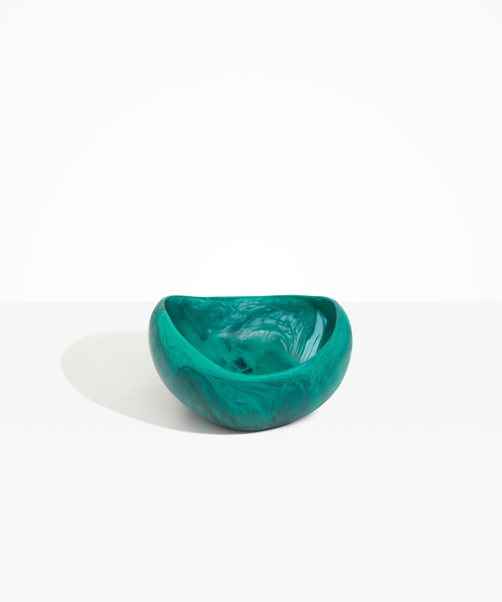 Dinosaur Designs Large Beetle Bowl in Mineral Swirl Colour resin.