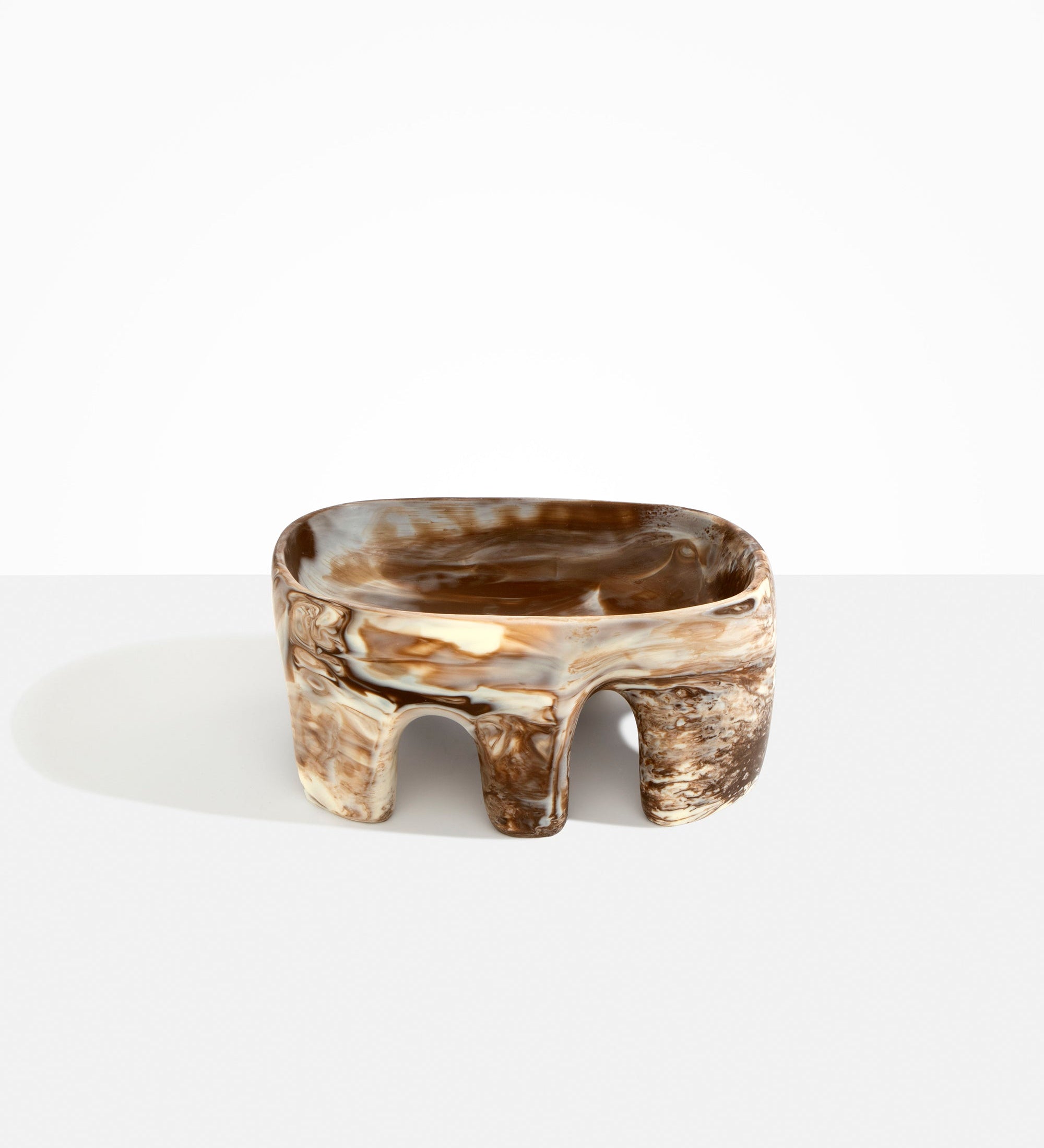 Dinosaur Designs Large Branch Bowl Bowls in Cappuccino Colour resin