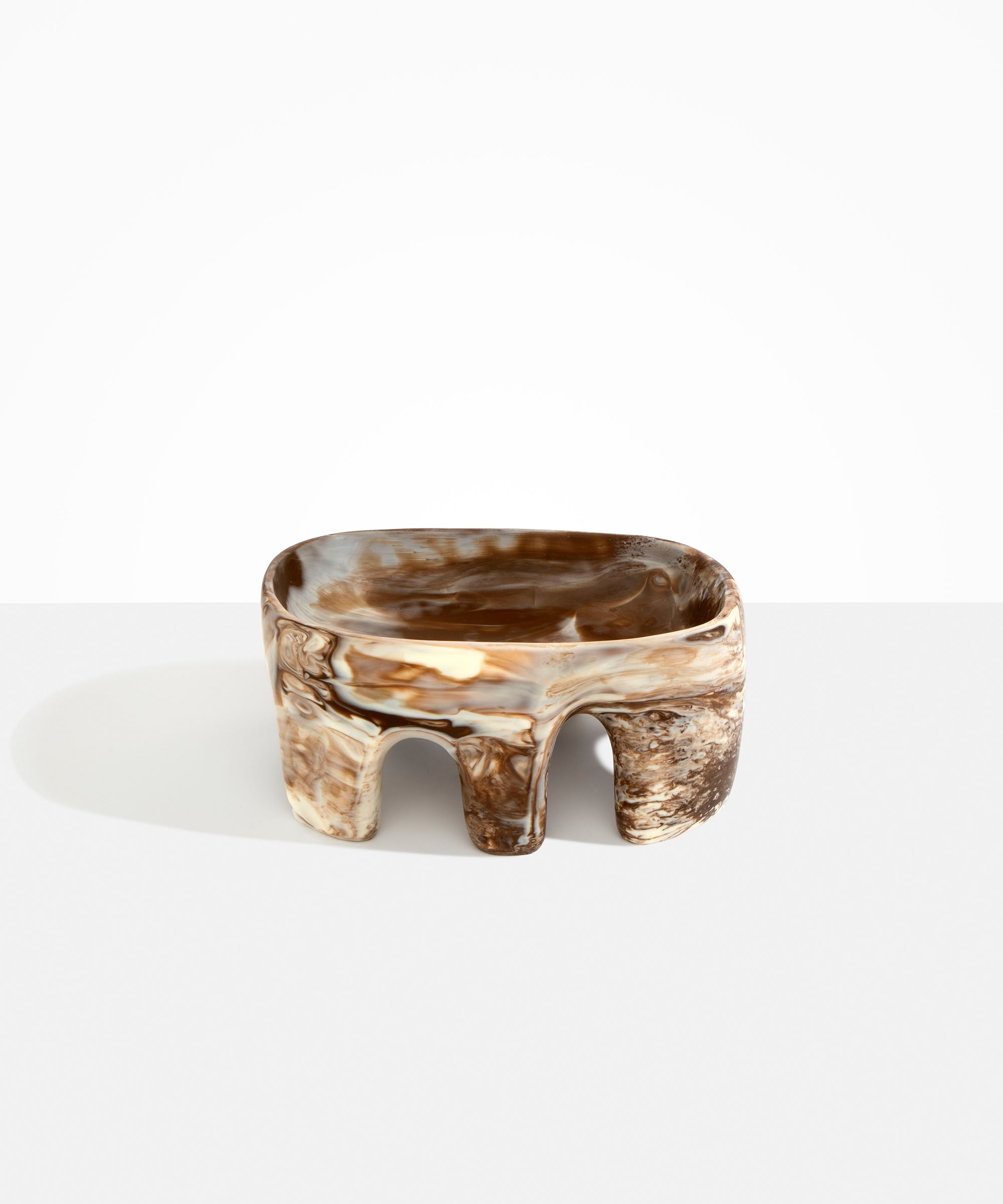 Dinosaur Designs Large Branch Bowl Bowls in Cappuccino Colour resin