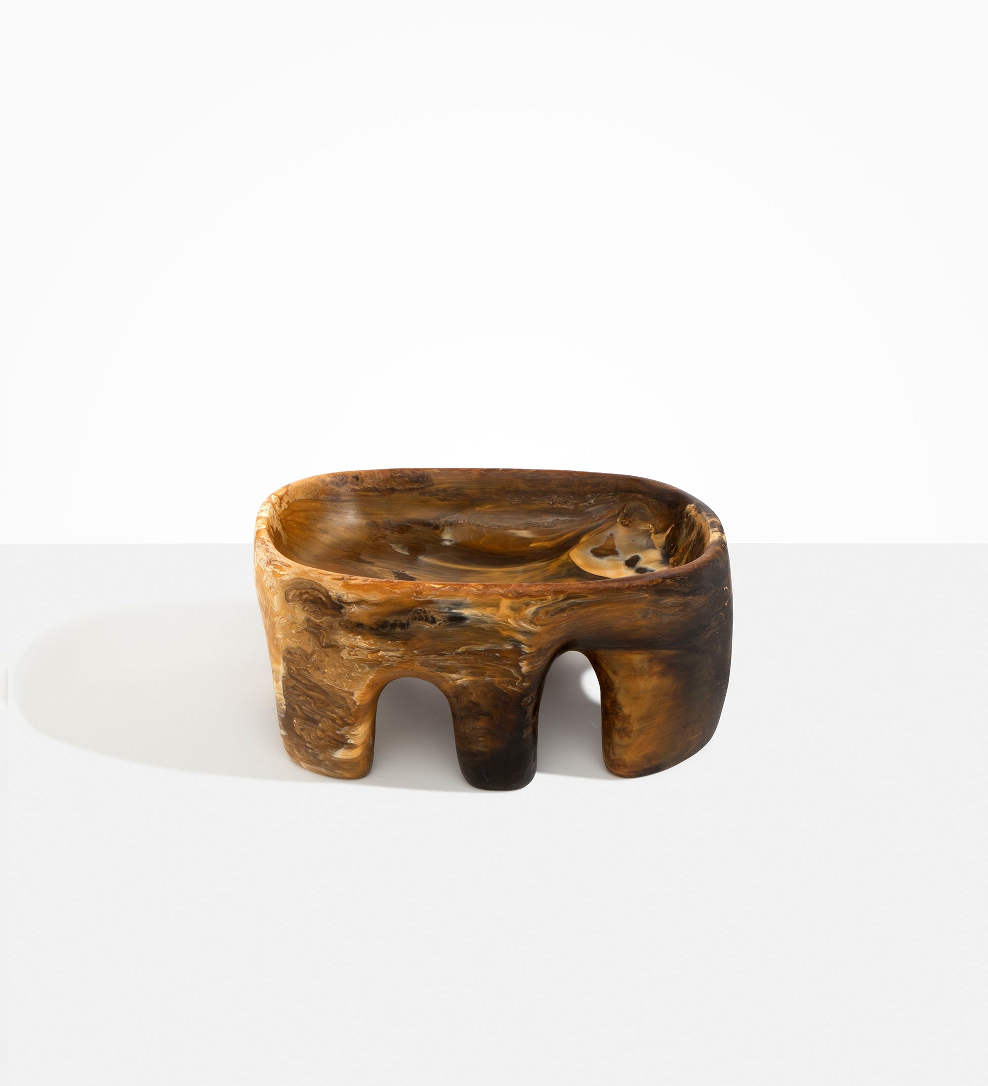 Dinosaur Designs Large Branch Bowl Bowls in Dark Horn Colour resin