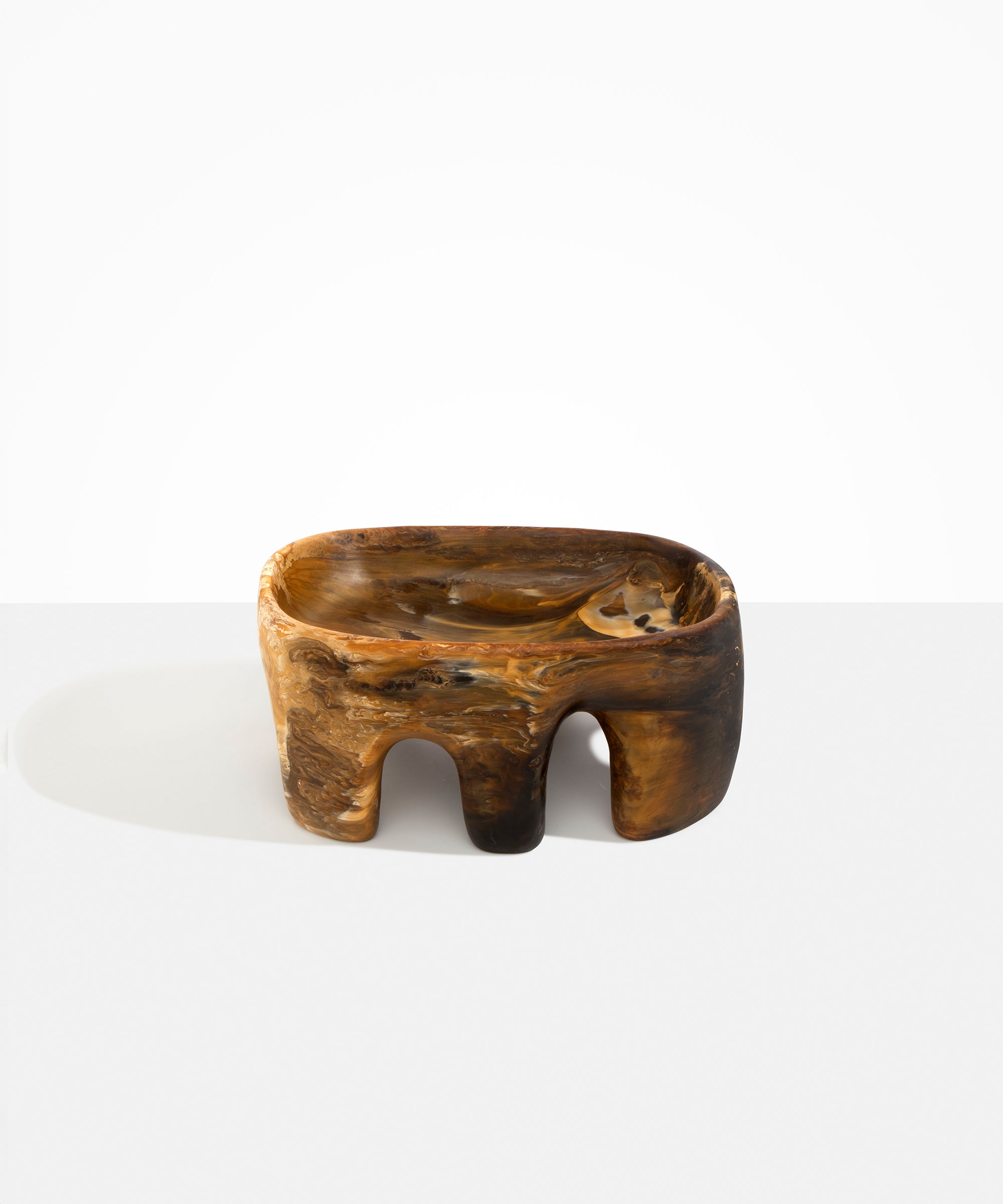Dinosaur Designs Large Branch Bowl Bowls in Dark Horn Colour resin