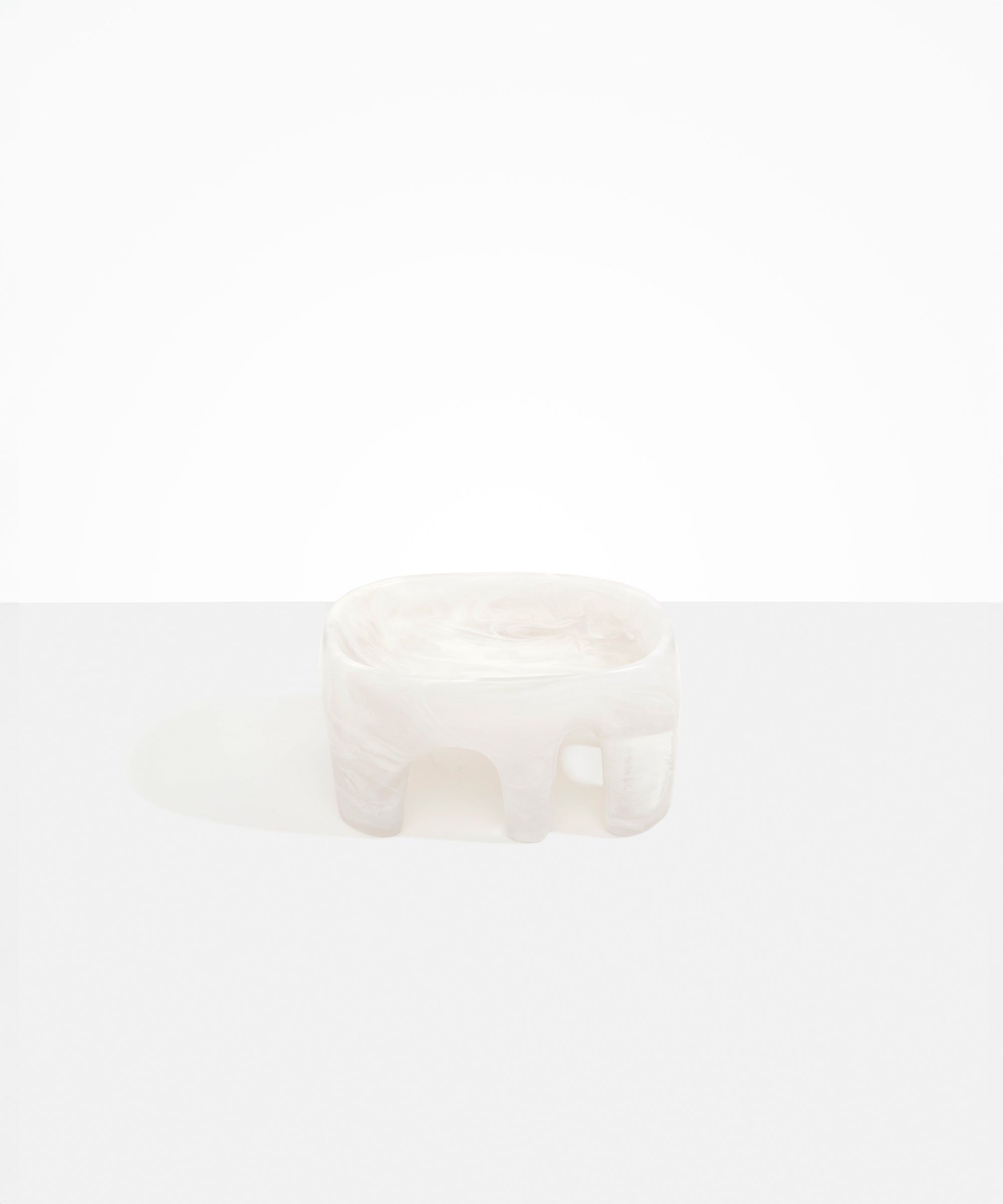Dinosaur Designs Medium Branch Bowl Bowls in Snow Swirl Colour resin