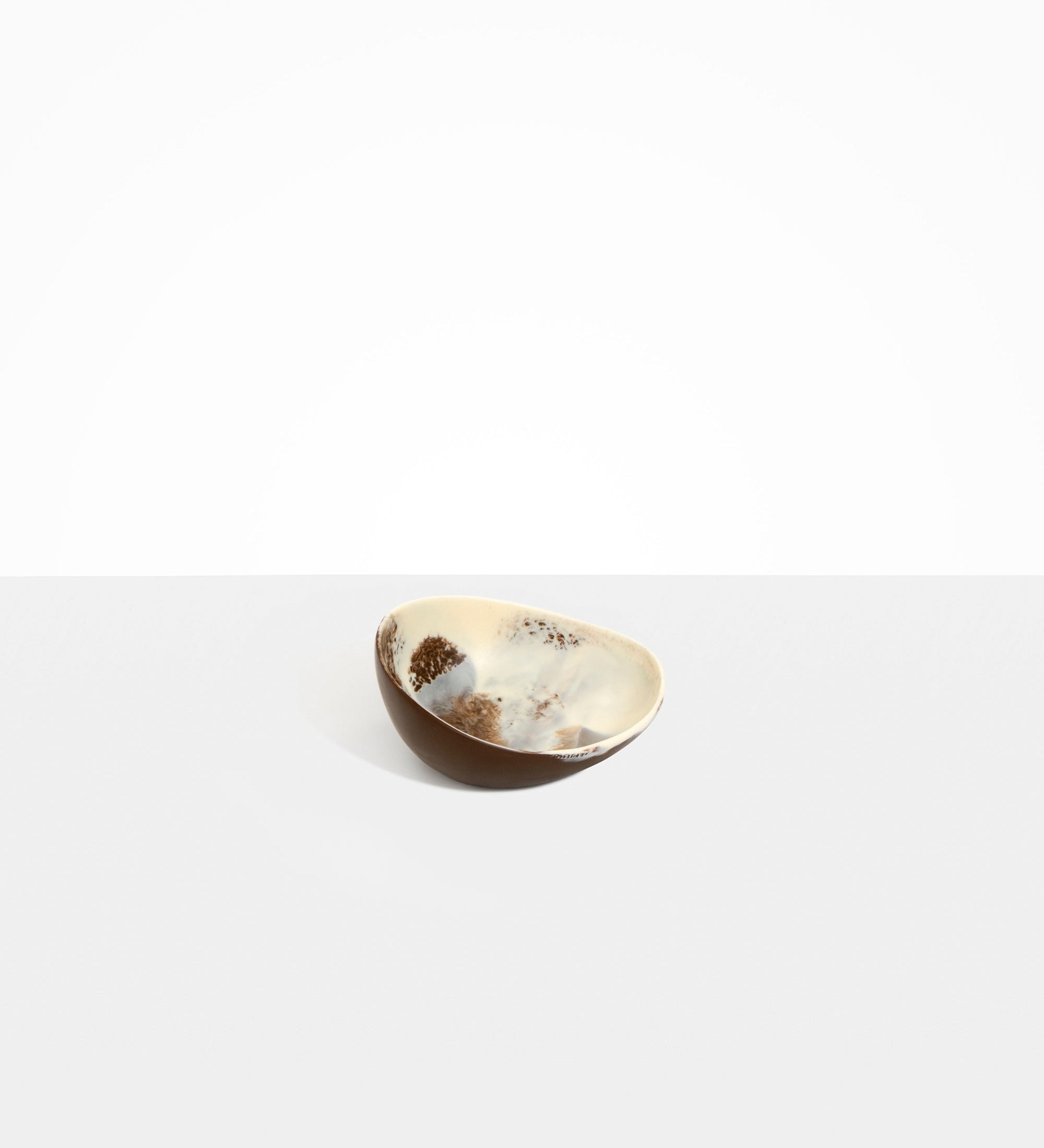 Dinosaur Designs Flow Dessert Bowl Bowls in Cappuccino Colour resin