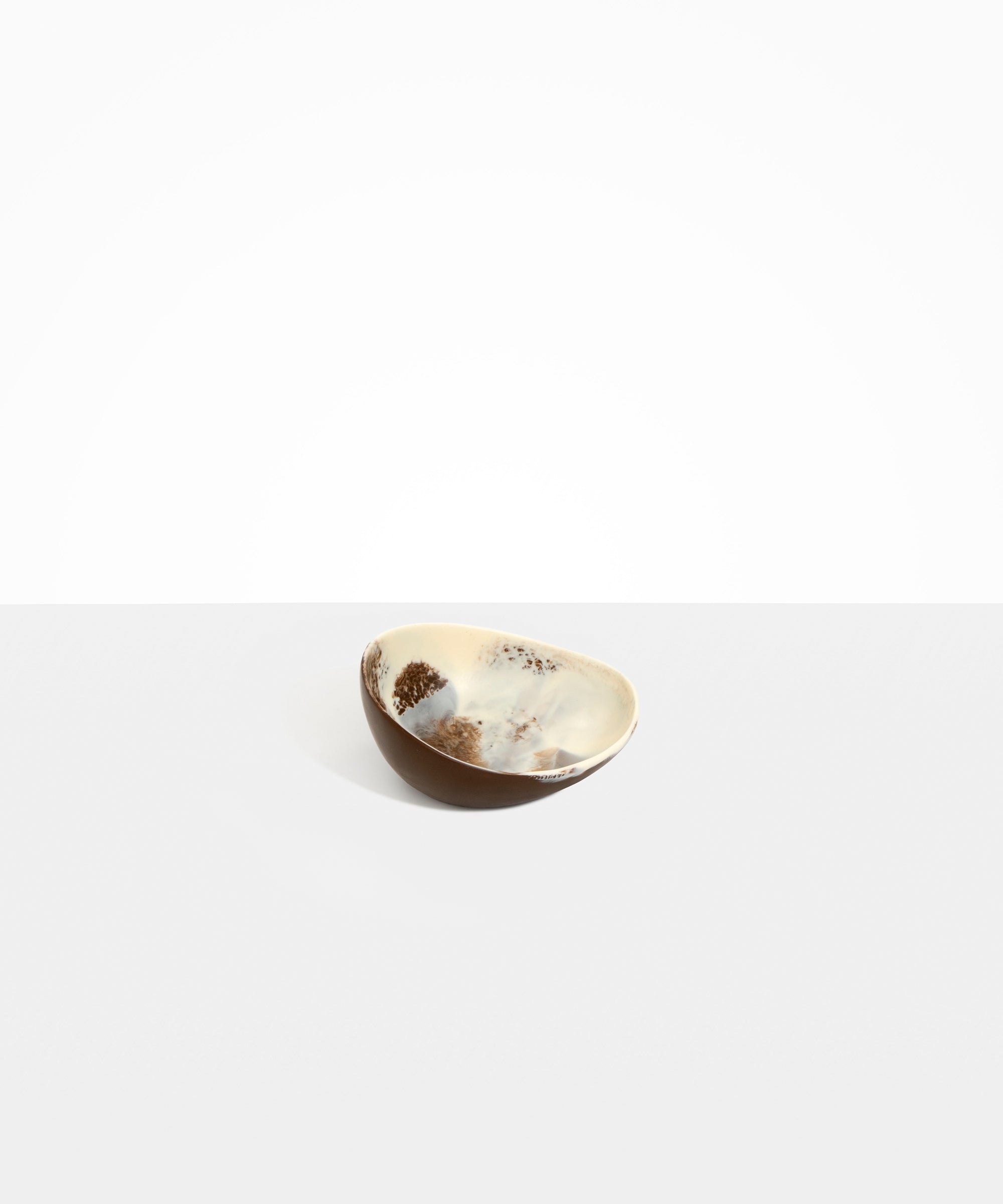 Dinosaur Designs Flow Dessert Bowl Bowls in Cappuccino Colour resin