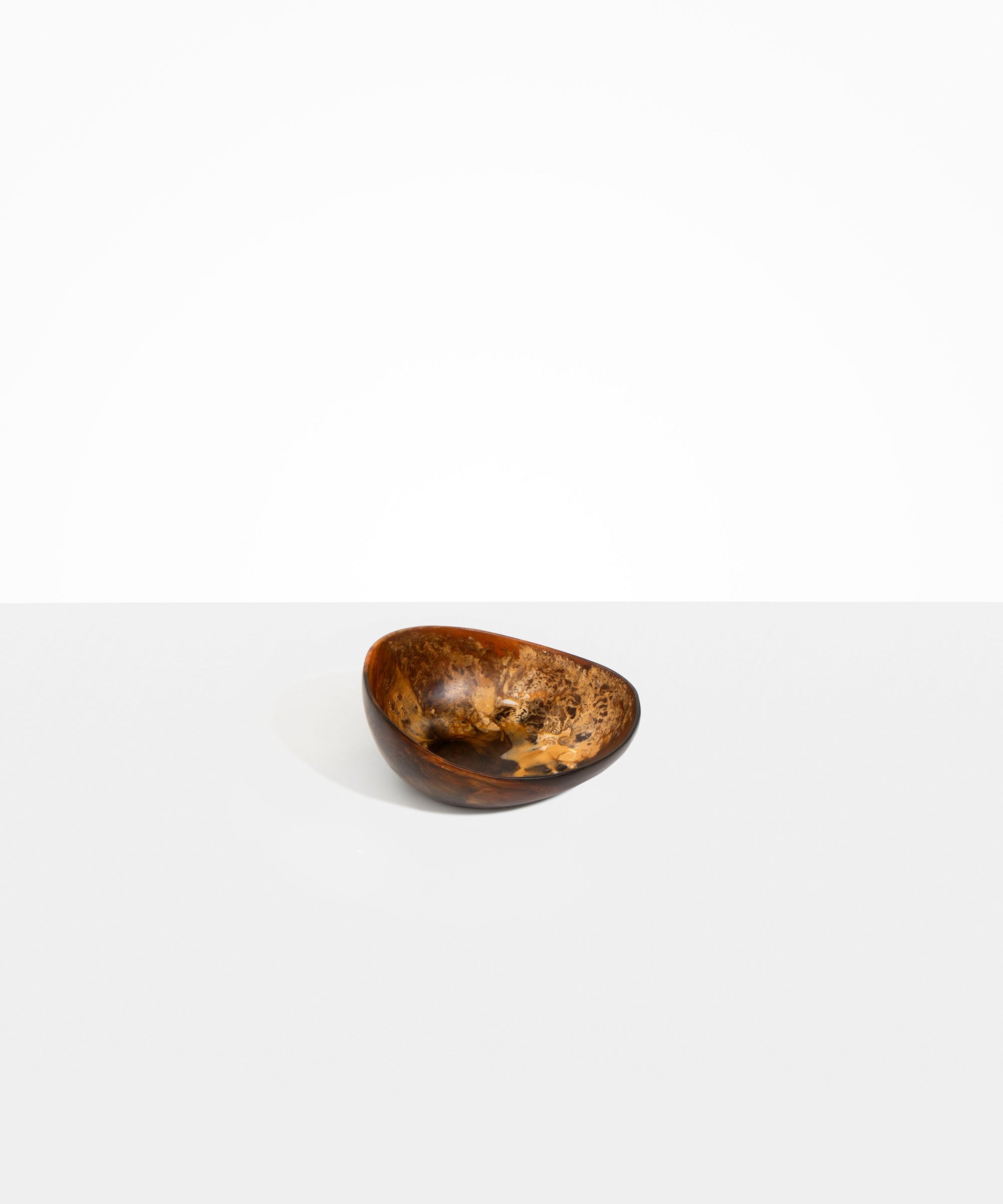 Dinosaur Designs Flow Dessert Bowl Bowls in Dark Horn Colour resin