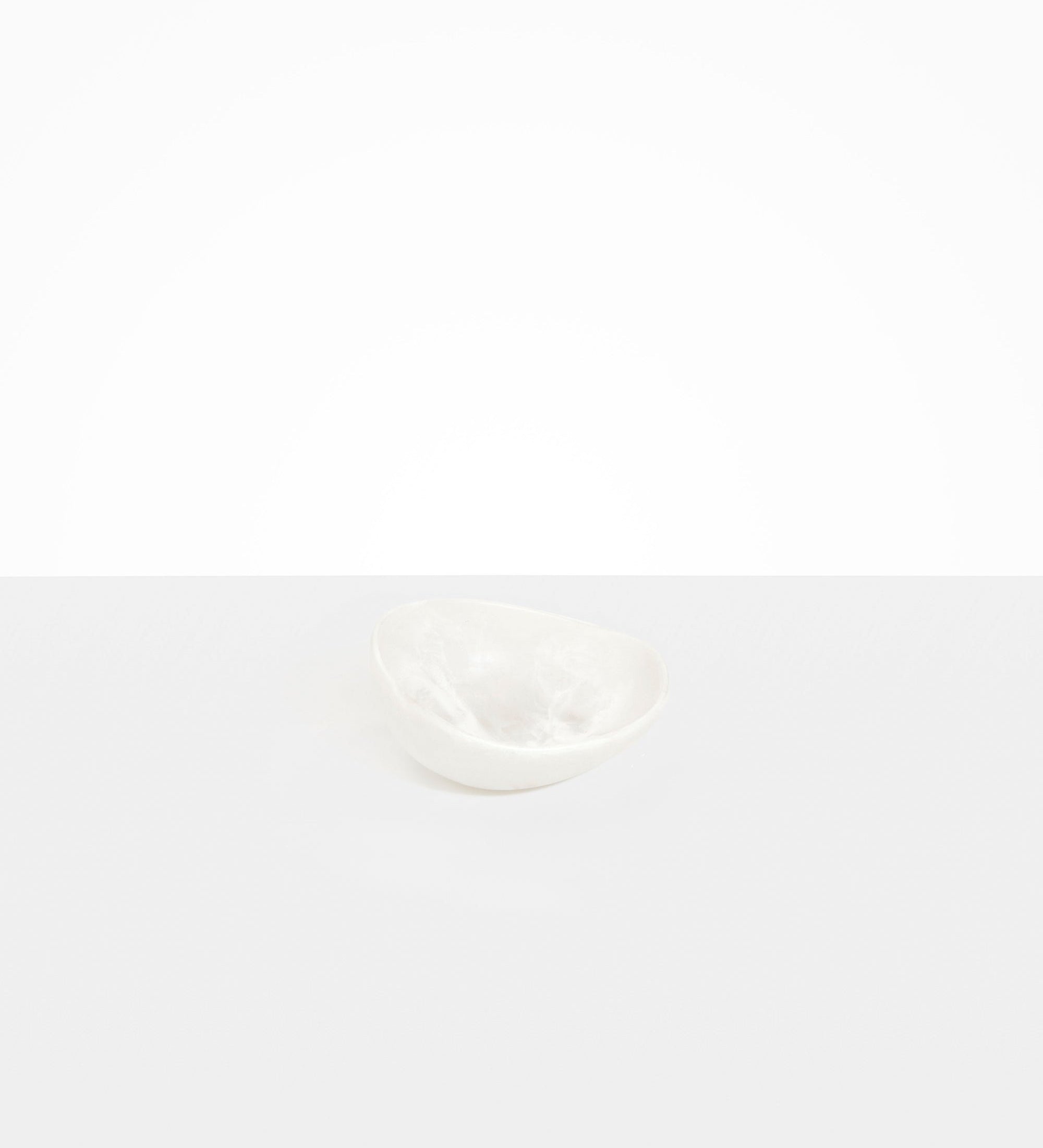 Dinosaur Designs Flow Dessert Bowl Bowls in Snow Swirl Colour resin
