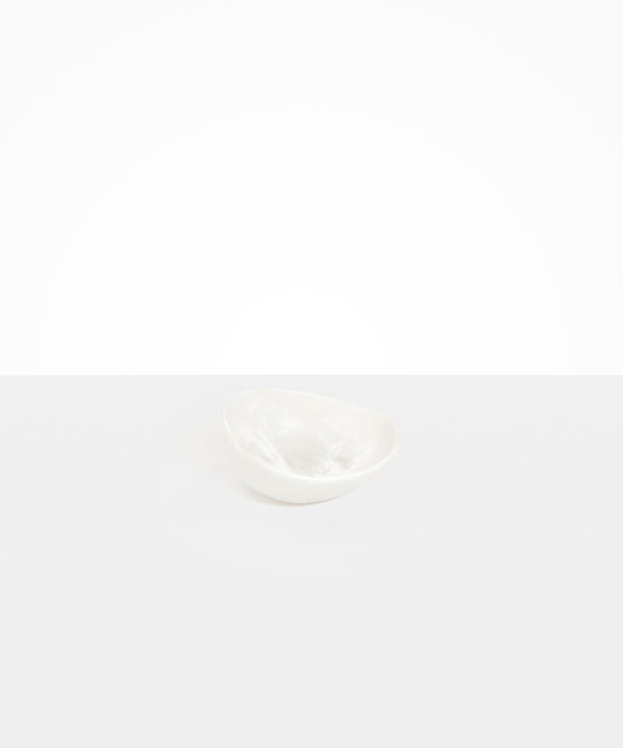 Dinosaur Designs Flow Dessert Bowl Bowls in Snow Swirl Colour resin