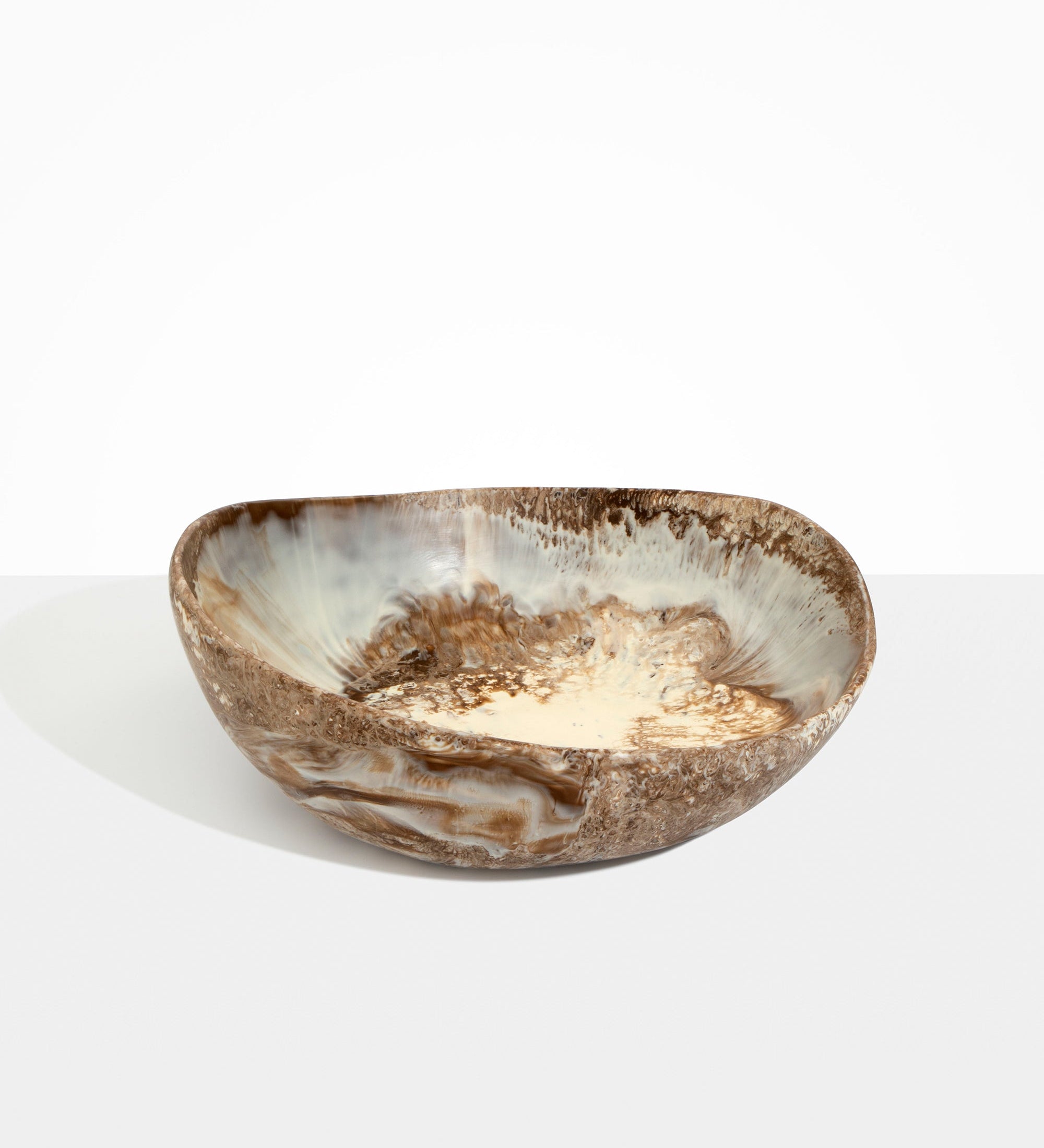 Dinosaur Designs Large Flow Bowl Bowls in Cappuccino Colour resin