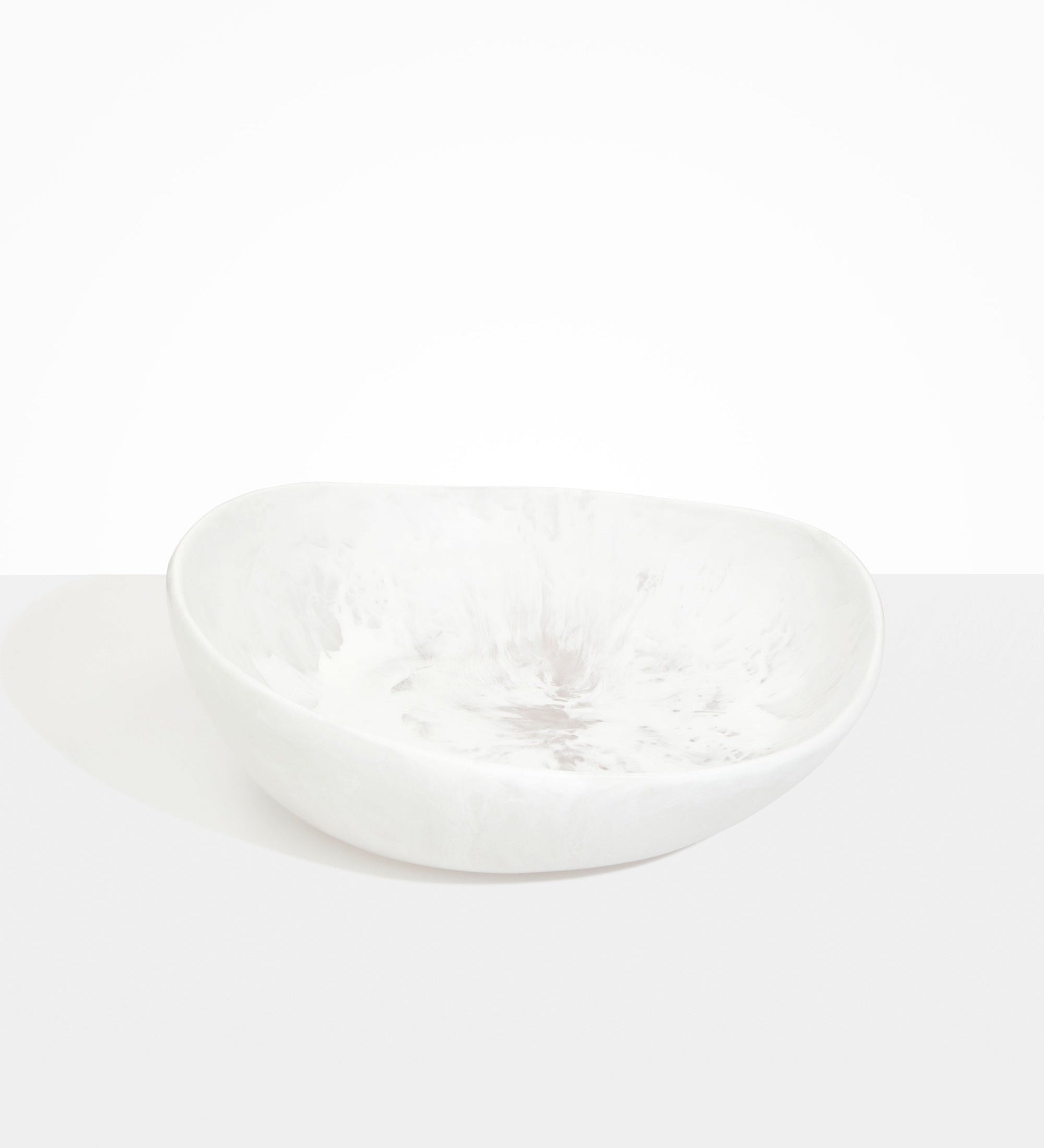 Dinosaur Designs Large Flow Bowl Bowls in Snow Swirl Colour resin