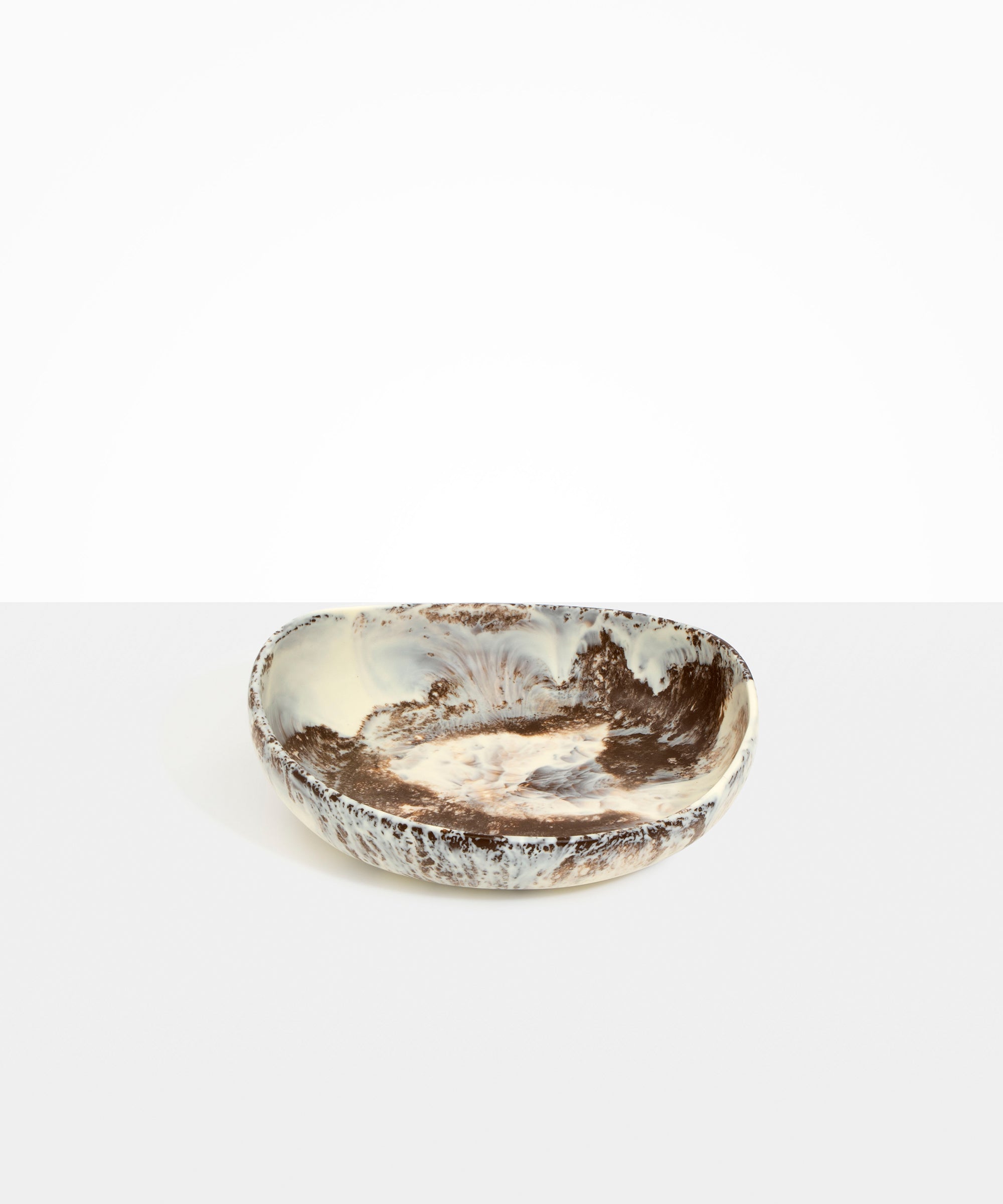 Dinosaur Designs Medium Flow Bowl in Cappuccino Colour resin