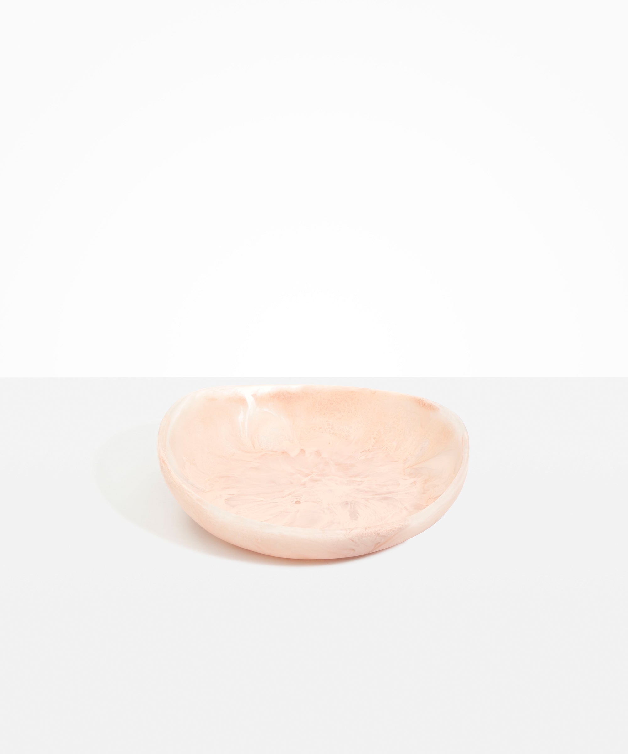 Dinosaur Designs Medium Flow Bowl in Rose Swirl Colour resin.
