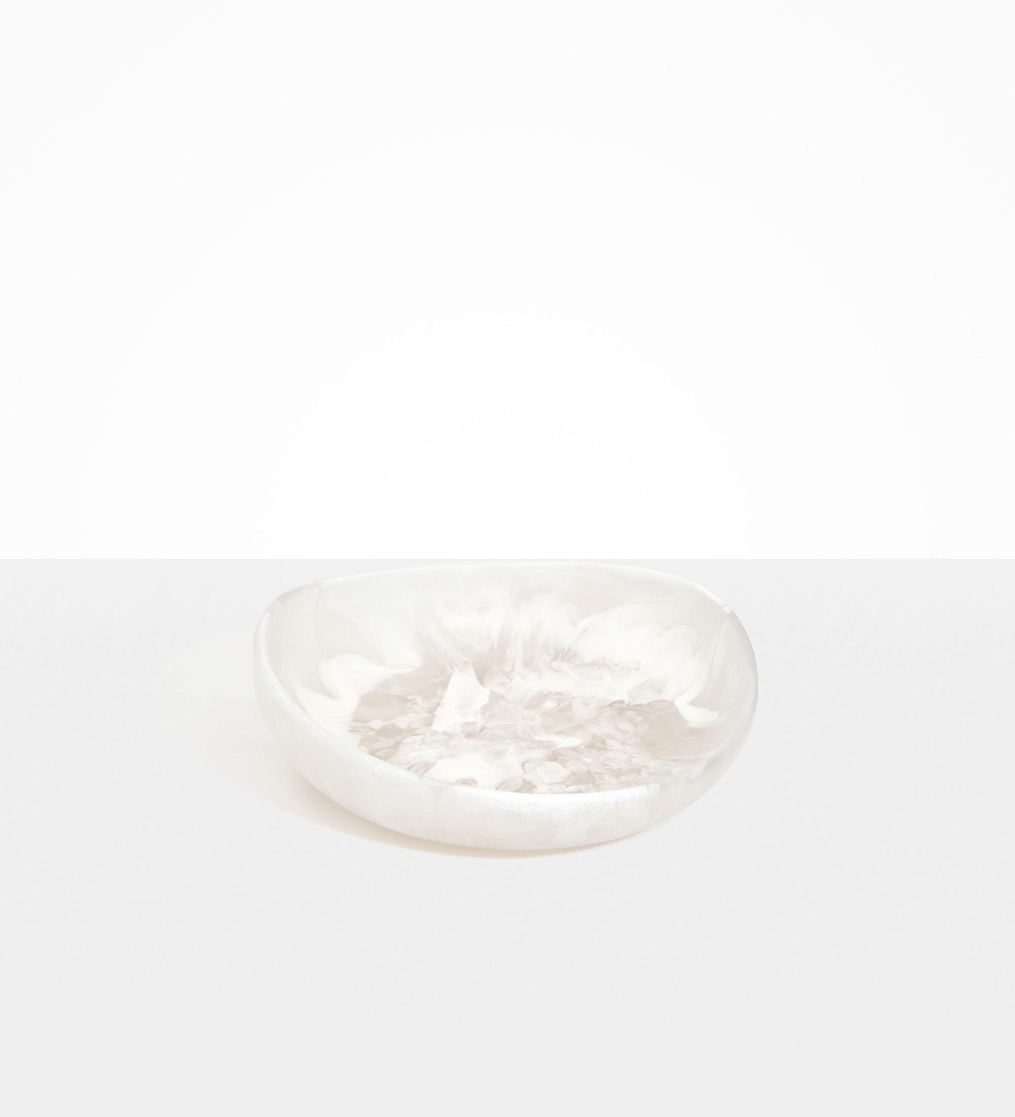 Dinosaur Designs Medium Flow Bowl Bowls in Snow Swirl Colour resin