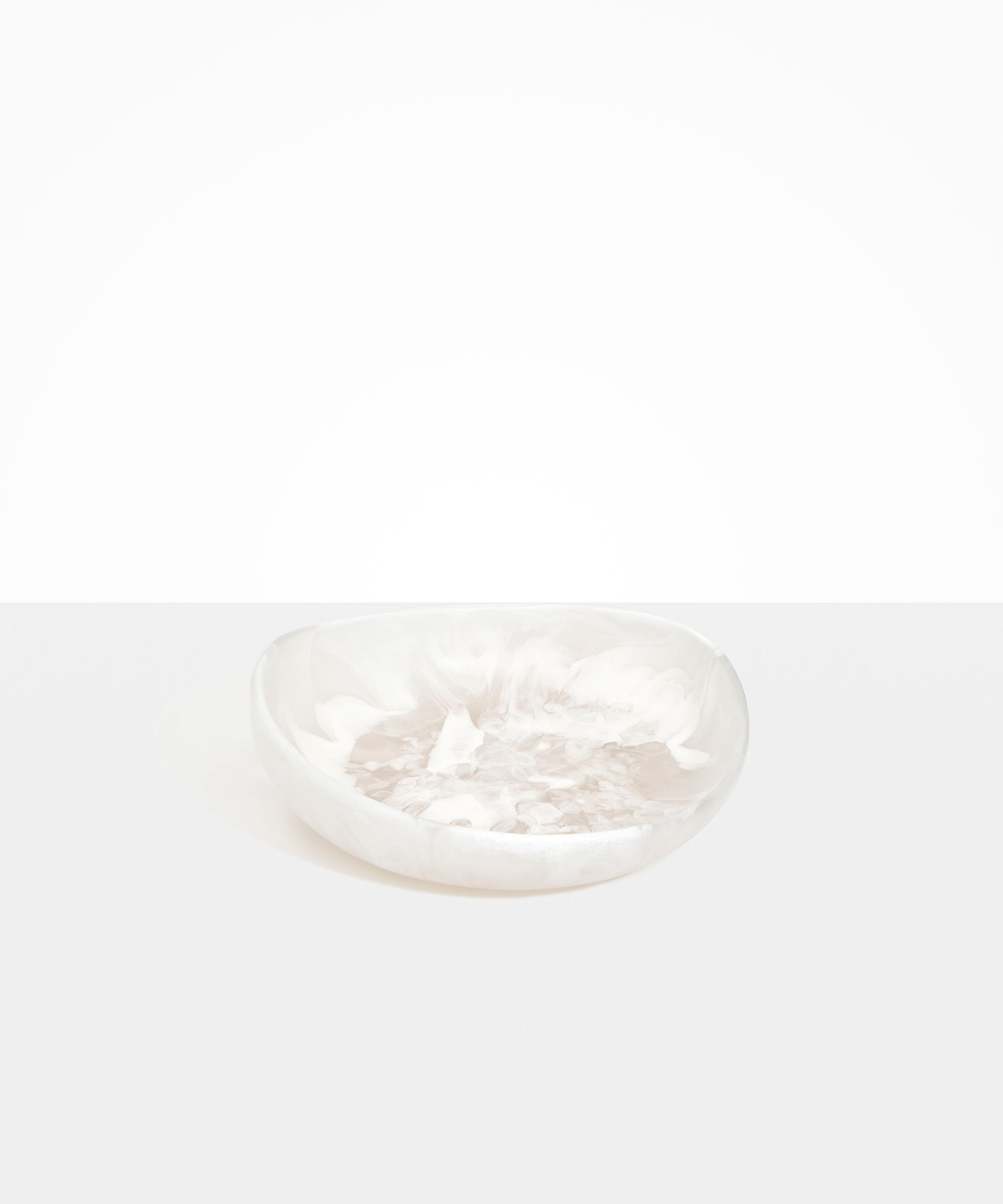 Dinosaur Designs Medium Flow Bowl Bowls in Snow Swirl Colour resin