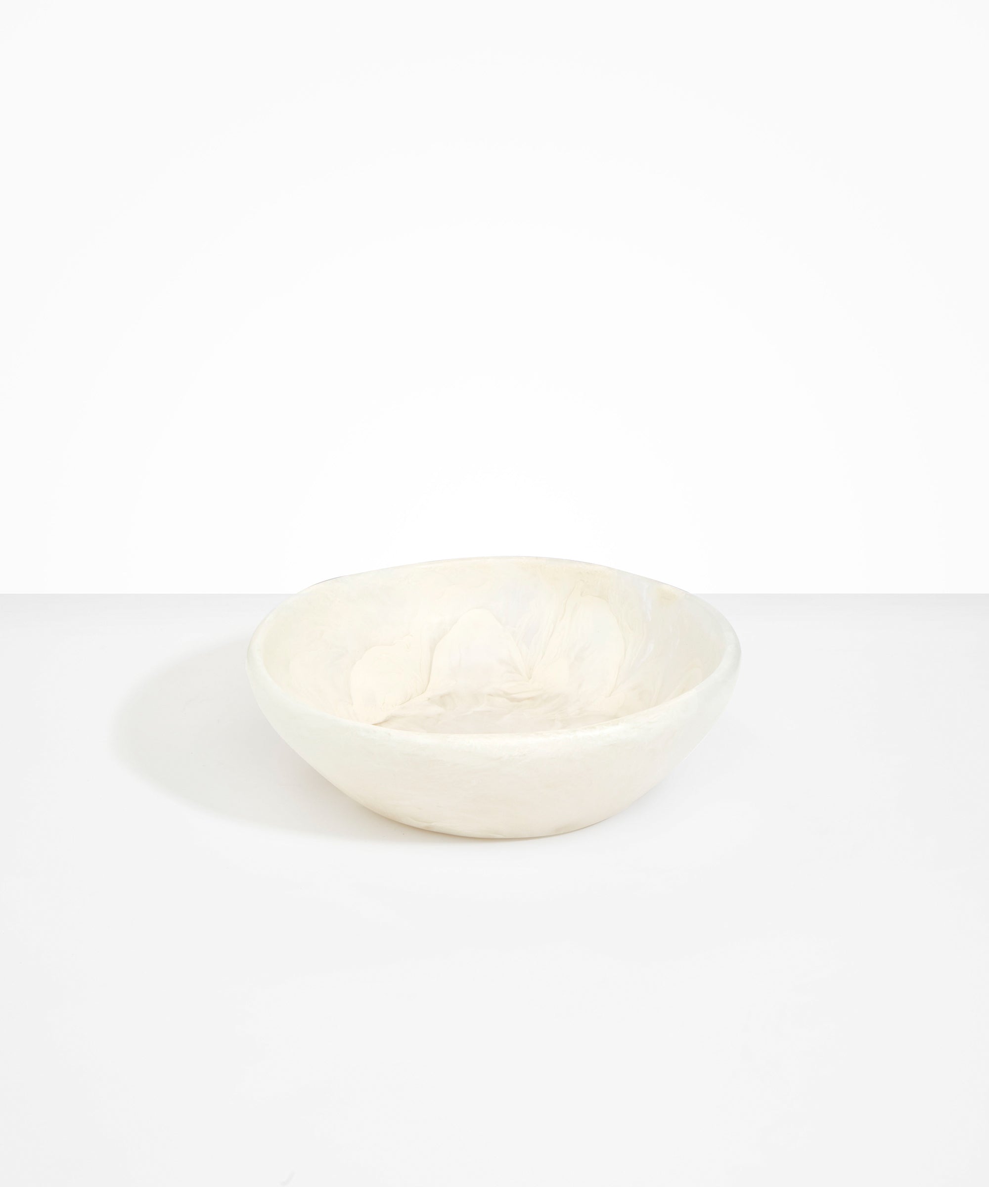 Dinosaur Designs Large Salad Bowl in Chalk Swirl Colour resin.