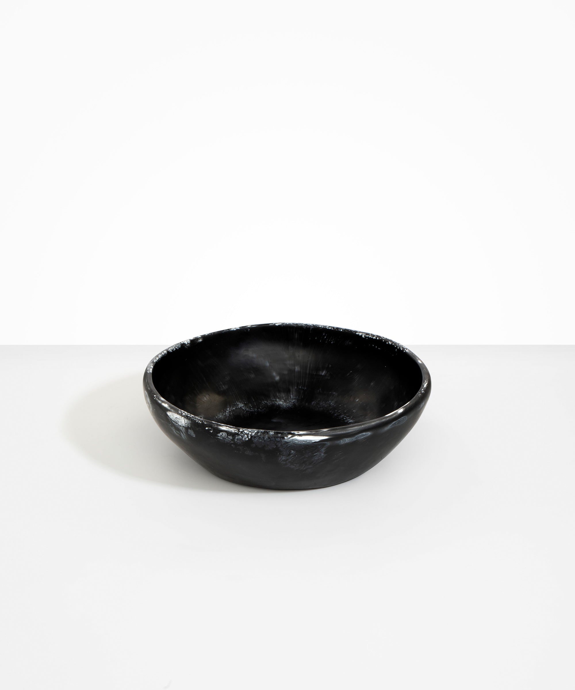 Dinosaur Designs Large Salad Bowl in Black Marble Colour resin.