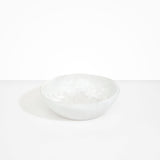 Dinosaur Designs Large Salad Bowl in Snow Swirl Colour resin.