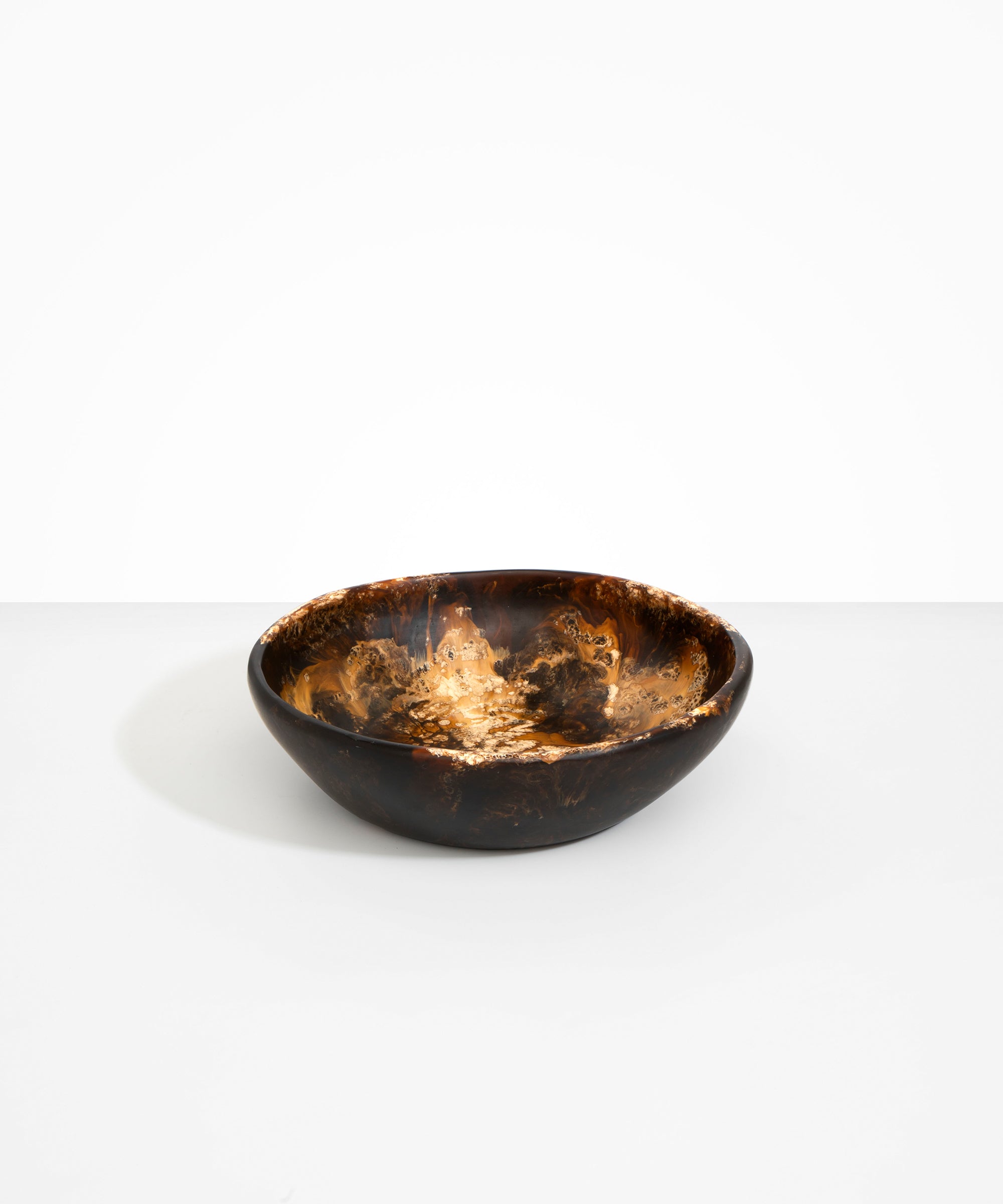 Dinosaur Designs Large Salad Bowl in Dark Horn Colour resin.