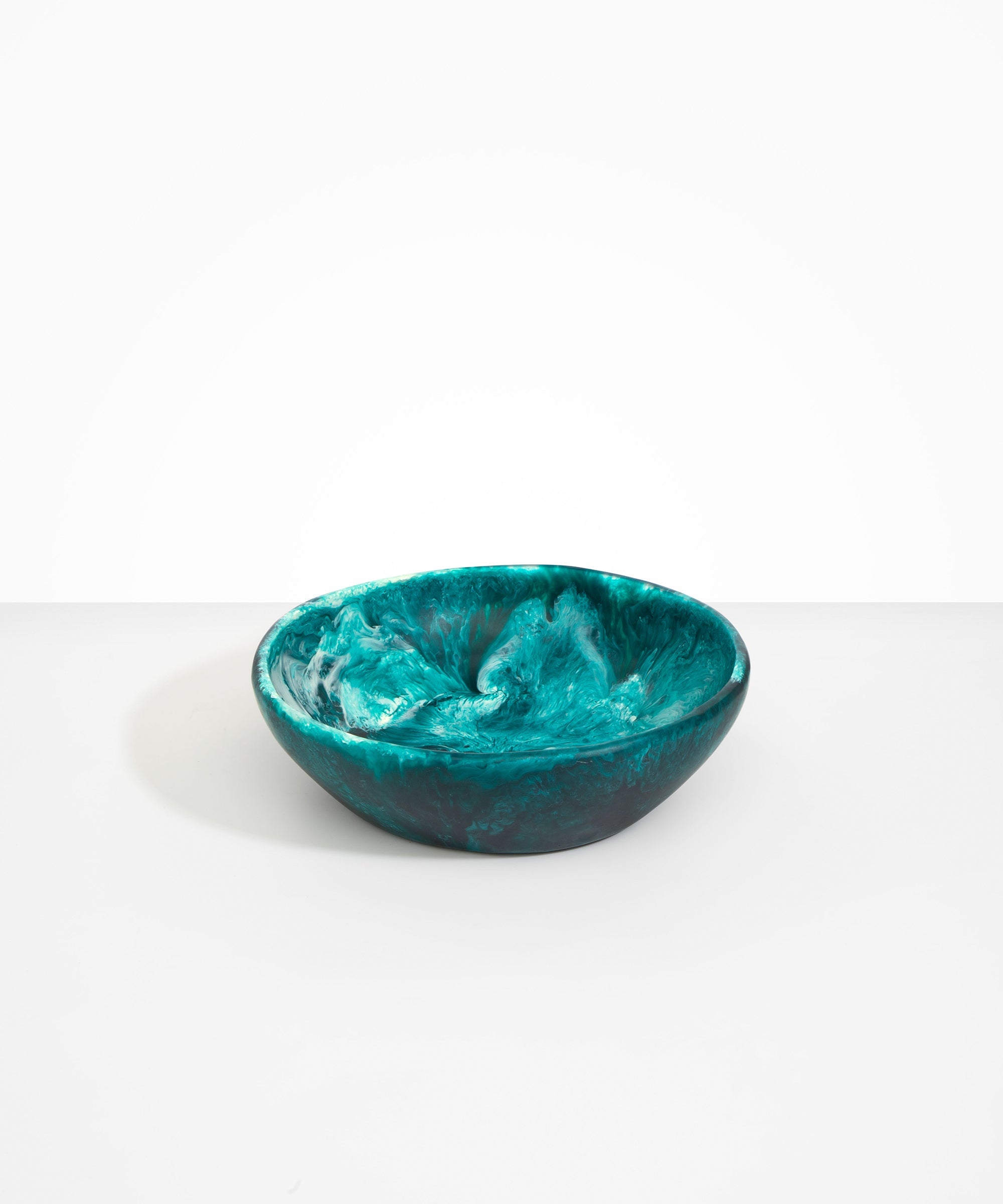 Dinosaur Designs Large Salad Bowl in Lagoon Colour resin.