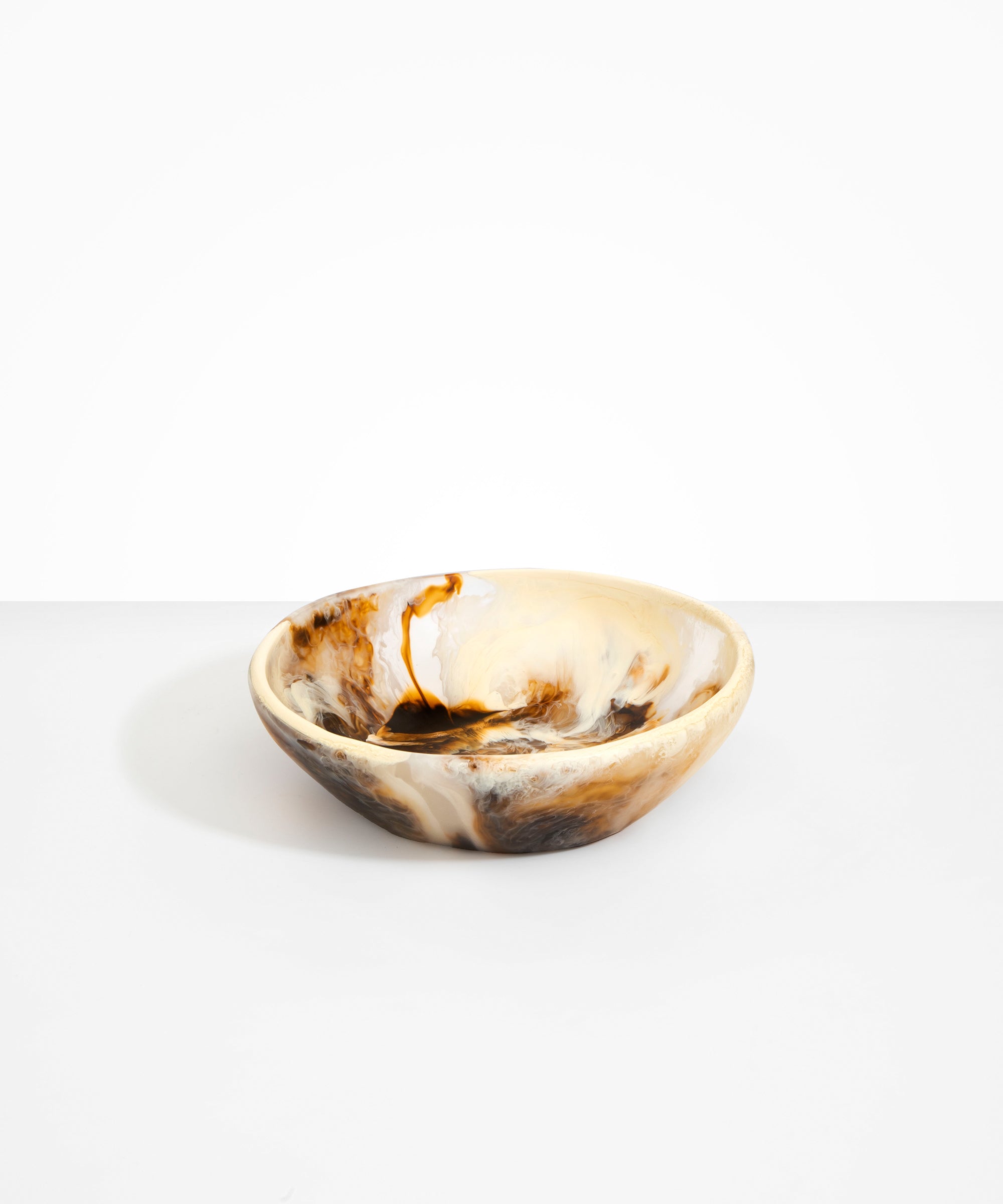 Dinosaur Designs Large Salad Bowl in Light Horn Colour resin