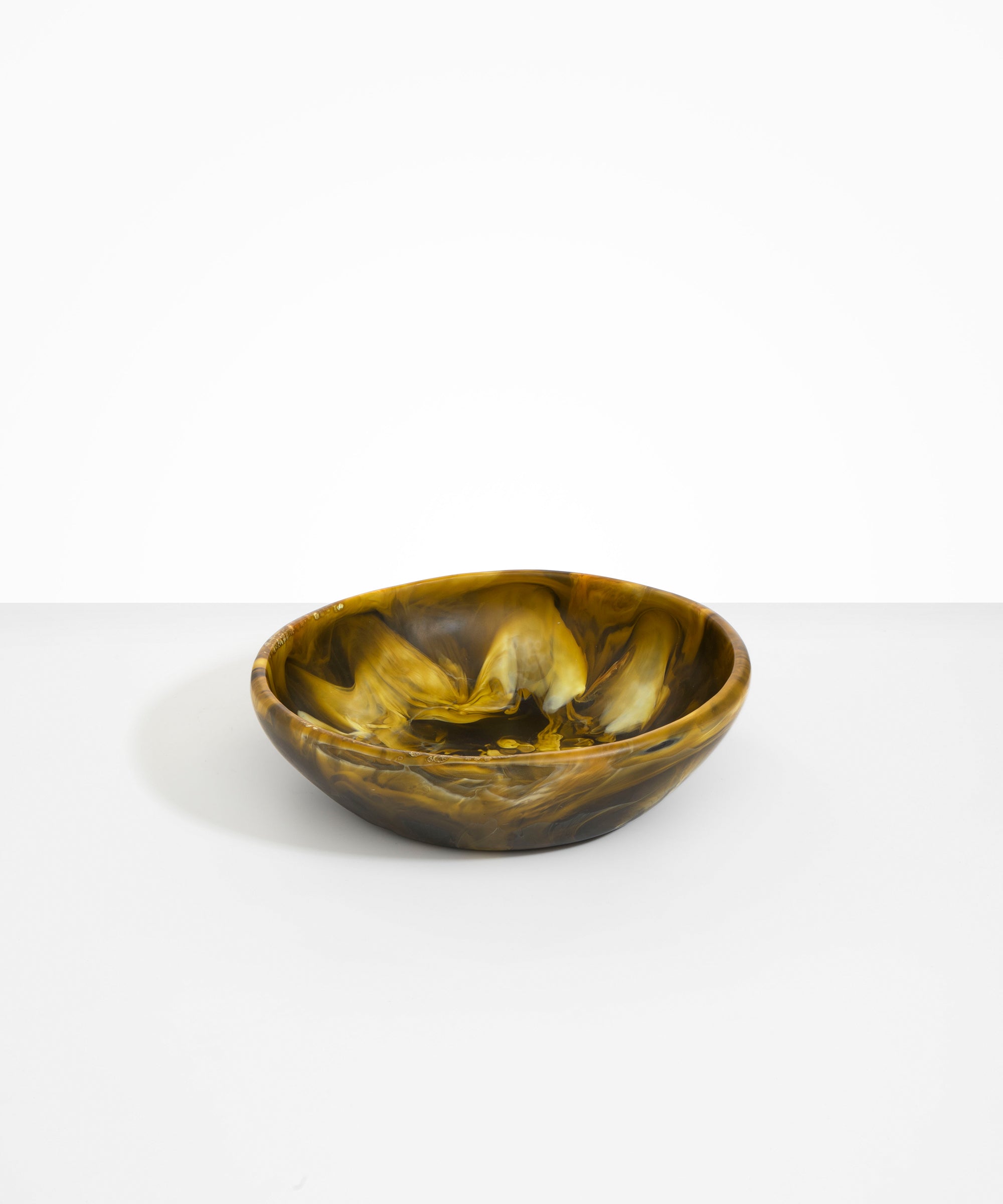 Dinosaur Designs Large Salad Bowl in Malachite Colour resin.