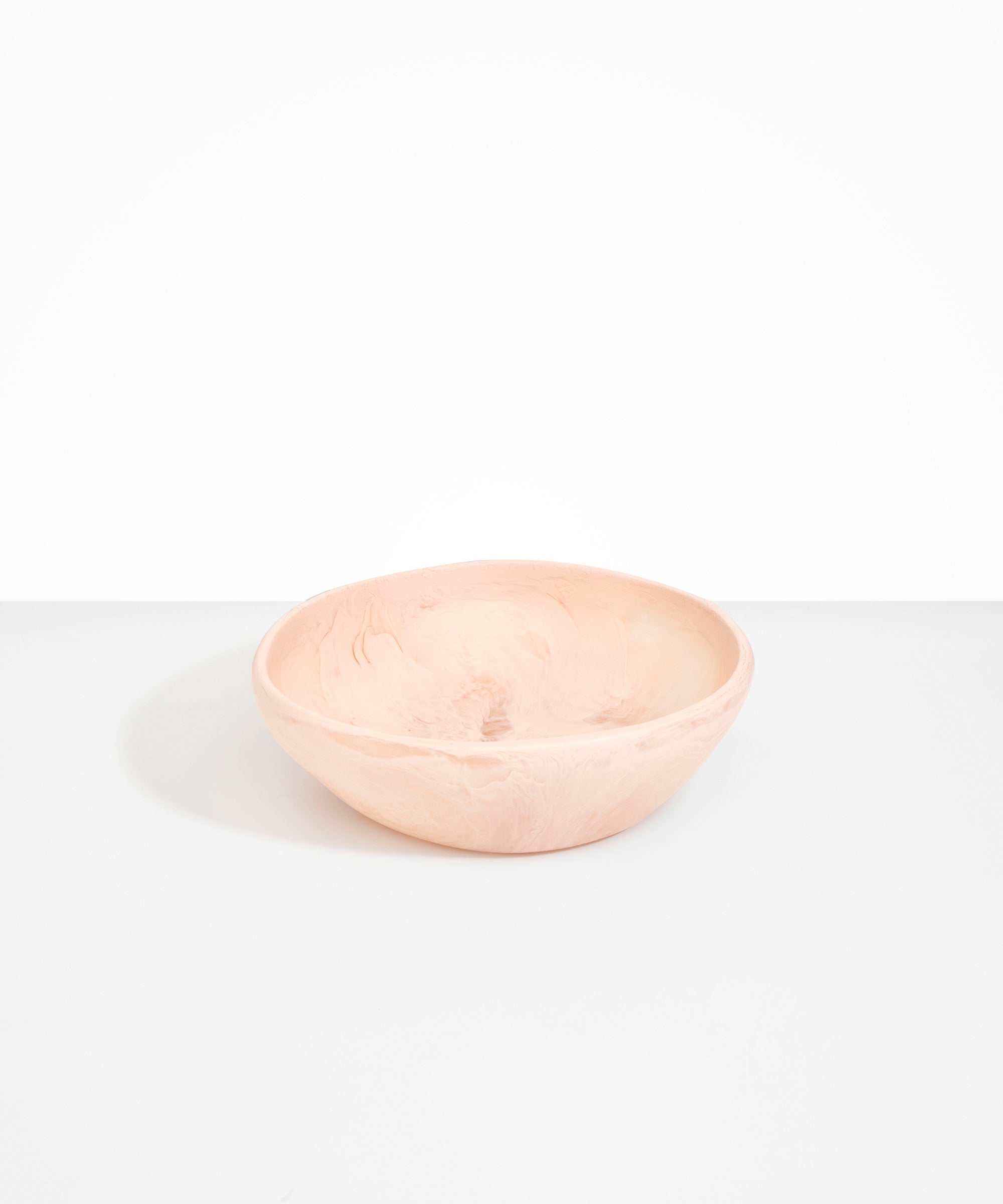Dinosaur Designs Large Salad Bowl in Rose Swirl Colour resin.