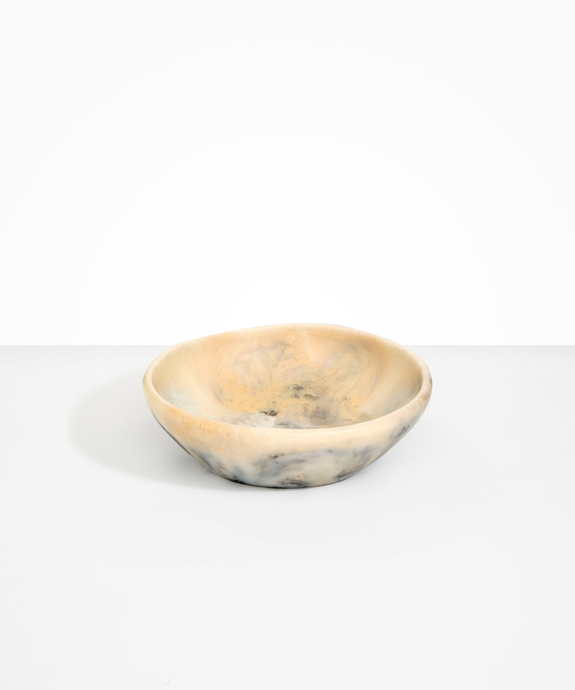 Dinosaur Designs Large Salad Bowl in Sandy Pearl Colour resin.