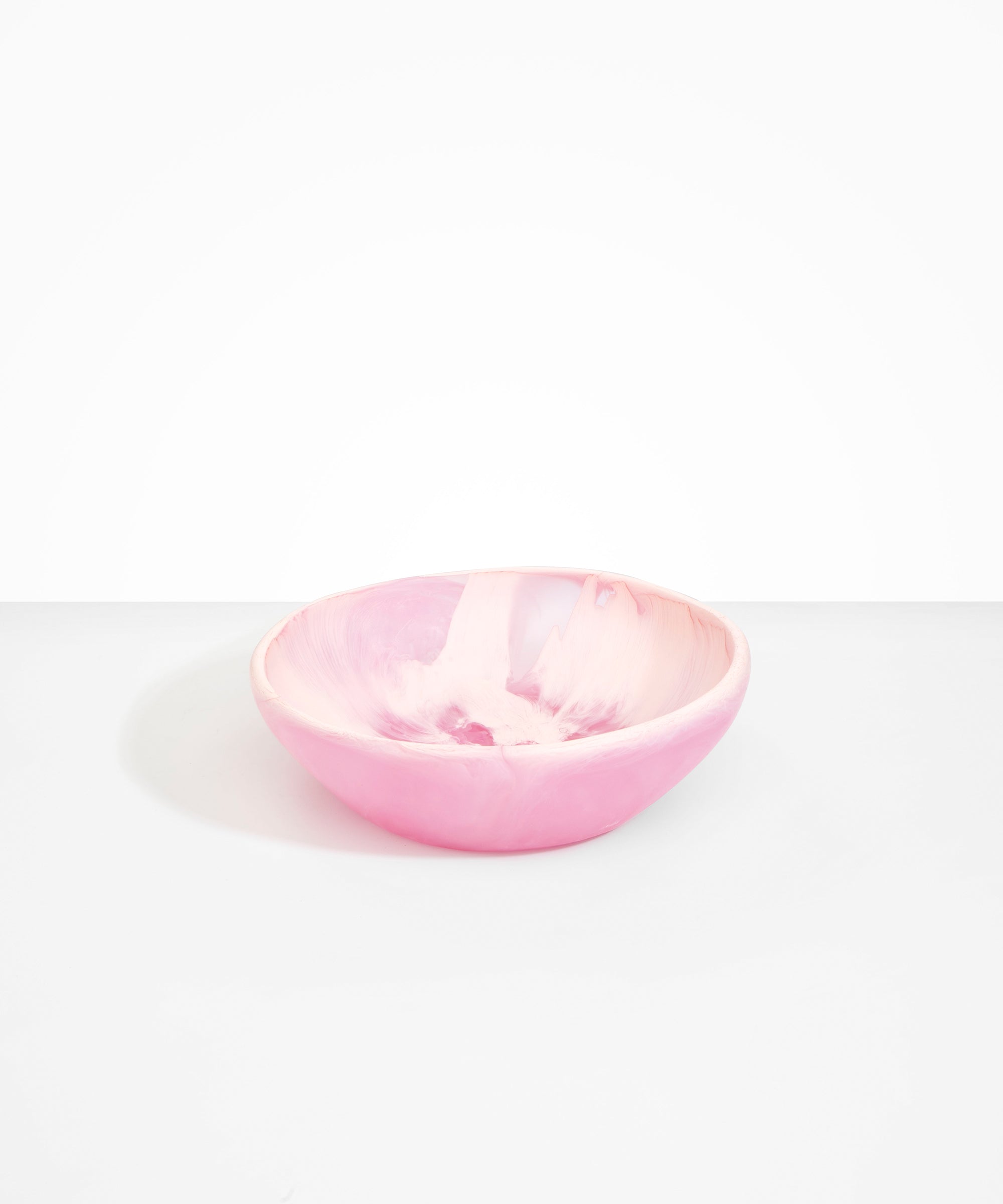 Dinosaur Designs Large Salad Bowl in Shell Pink Colour resin.