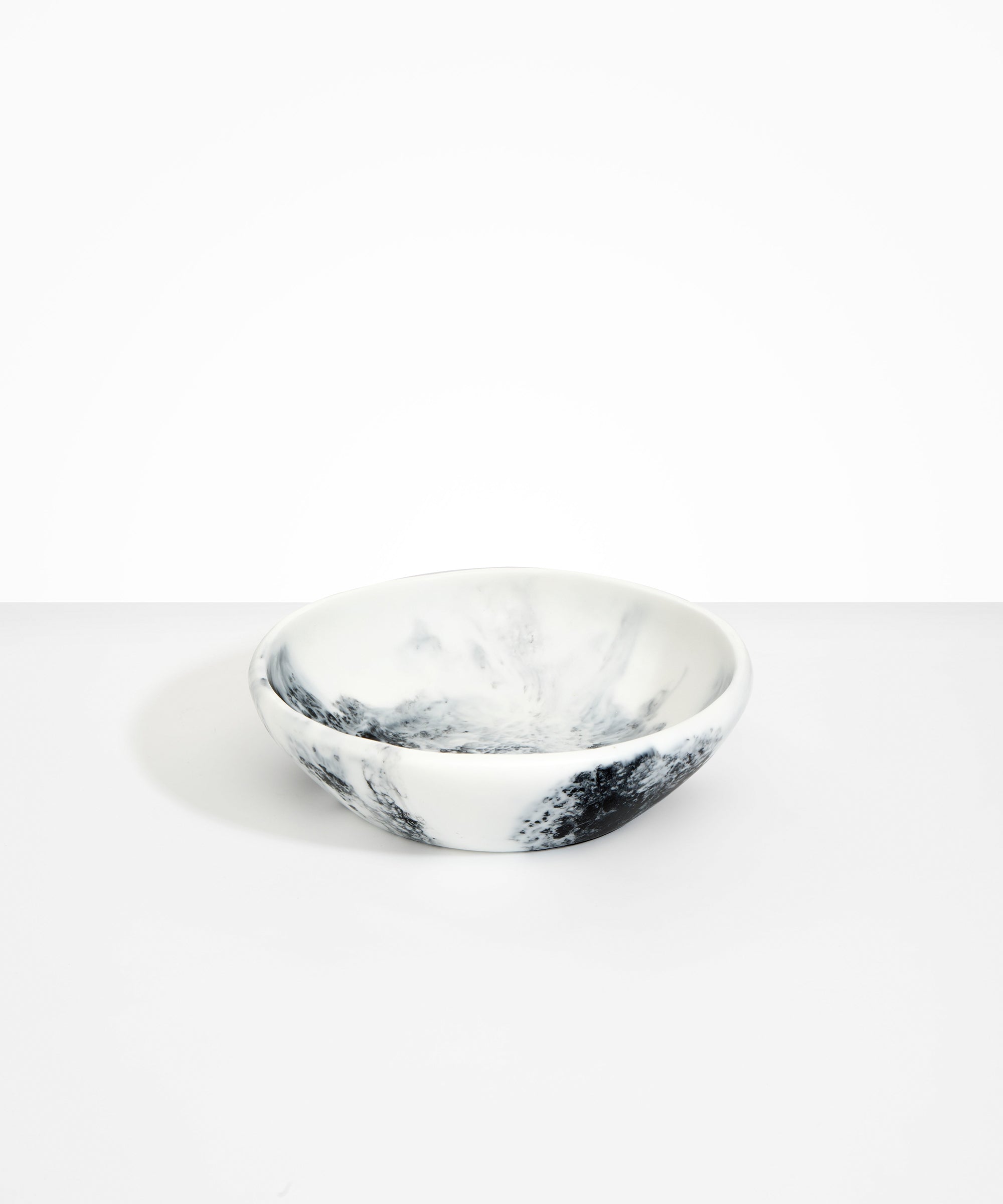 Dinosaur Designs Large Salad Bowl in White Marble Colour resin.