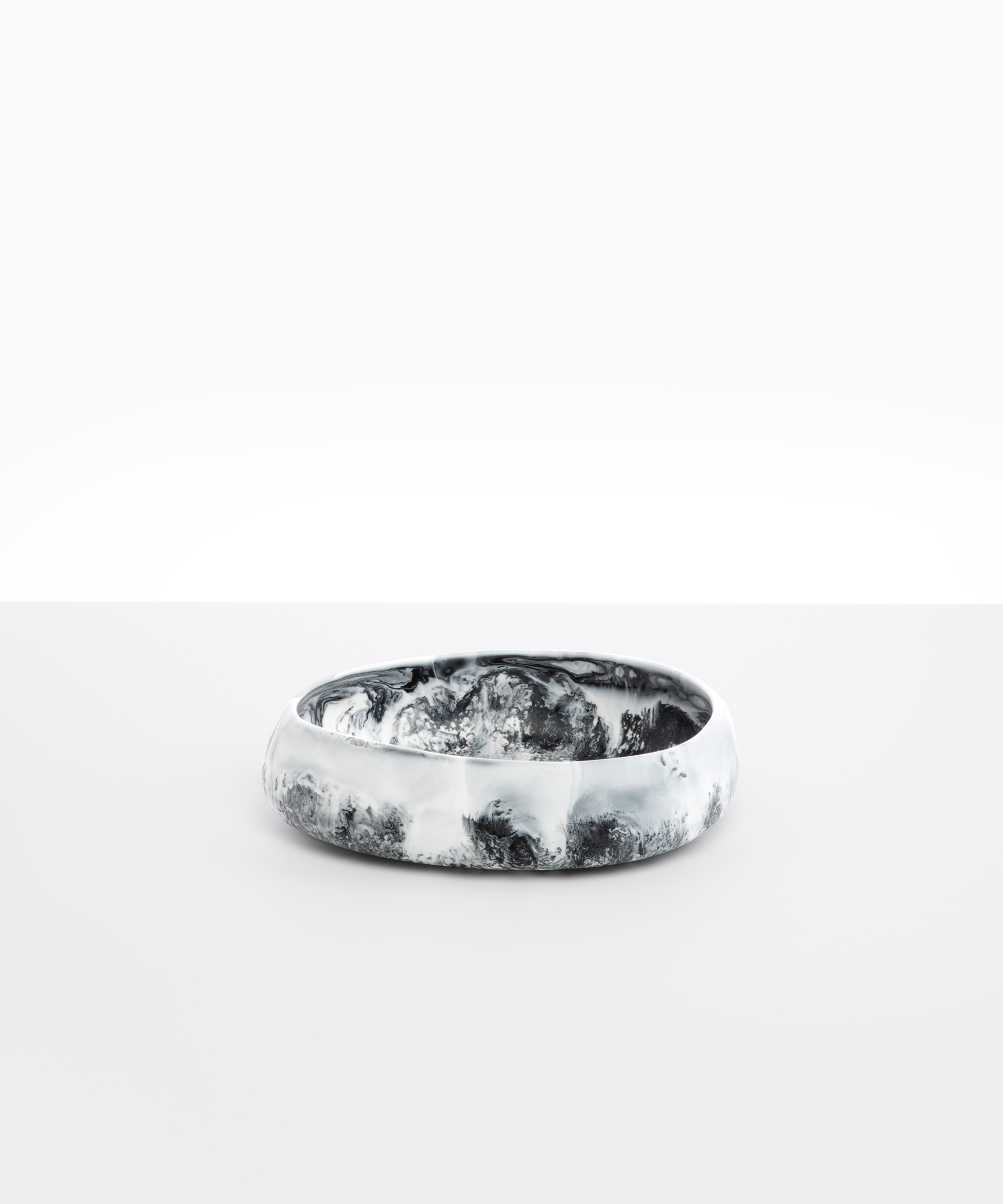 Dinosaur Designs Medium Rock Bowl Bowls in White Marble Colour resin
