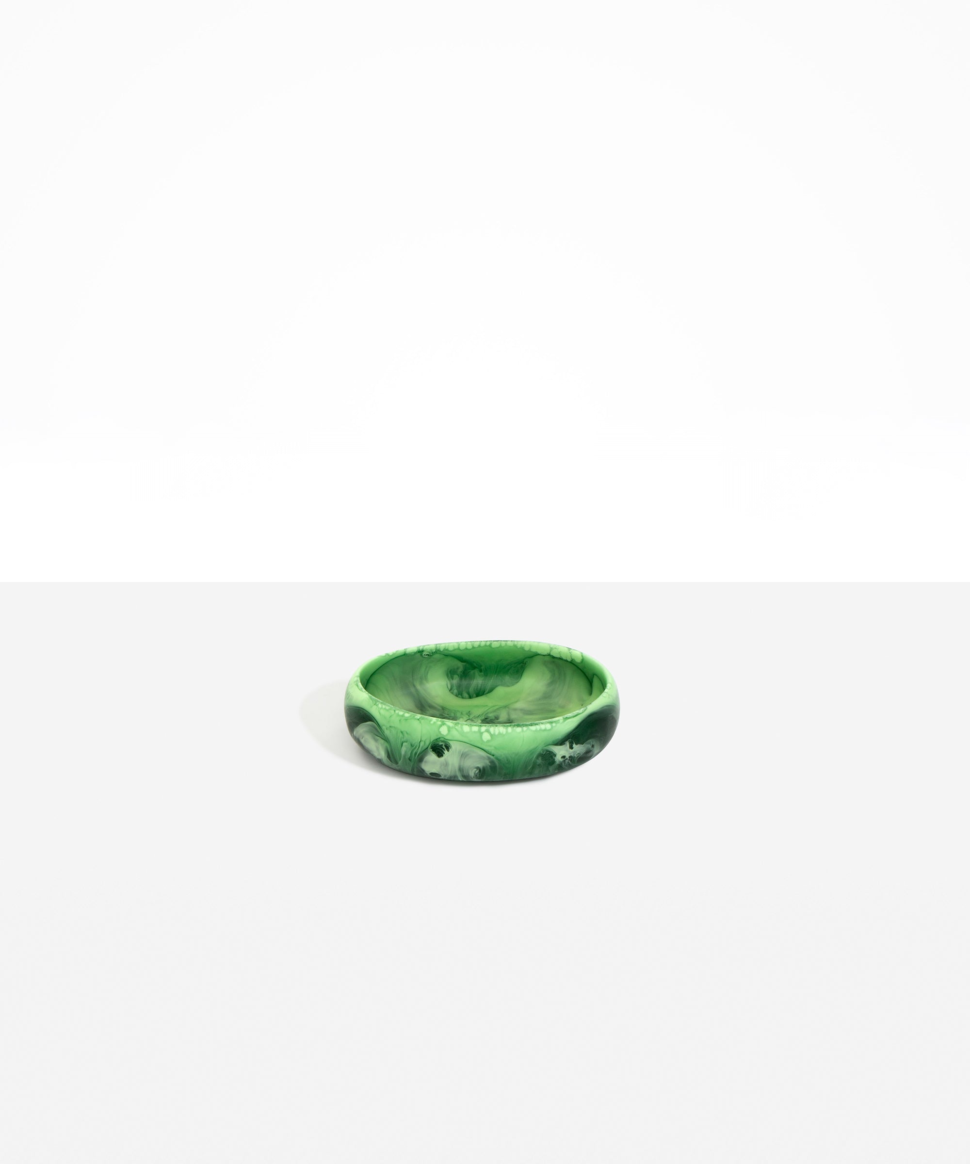 Dinosaur Designs Small Rock Bowl in Moss Colour resin