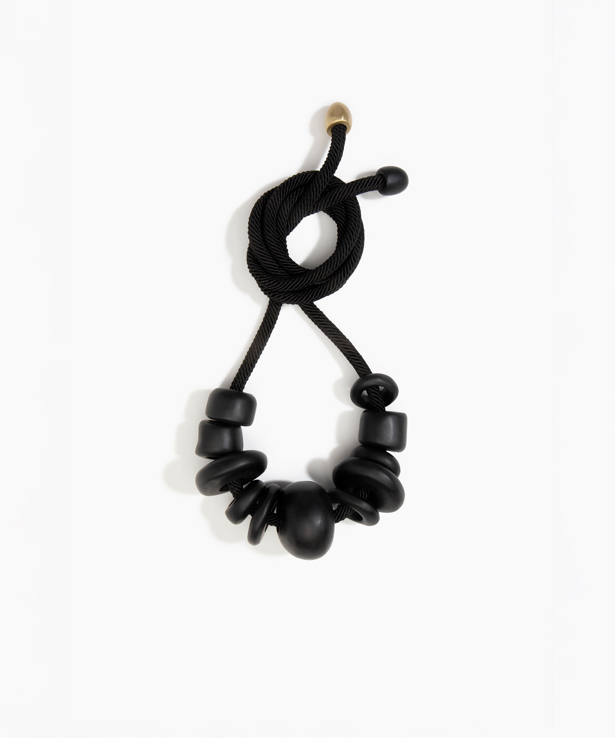Dinosaur Designs Drift Choker in Black Colour resin with Brushed Nano-Coated Brass Material
