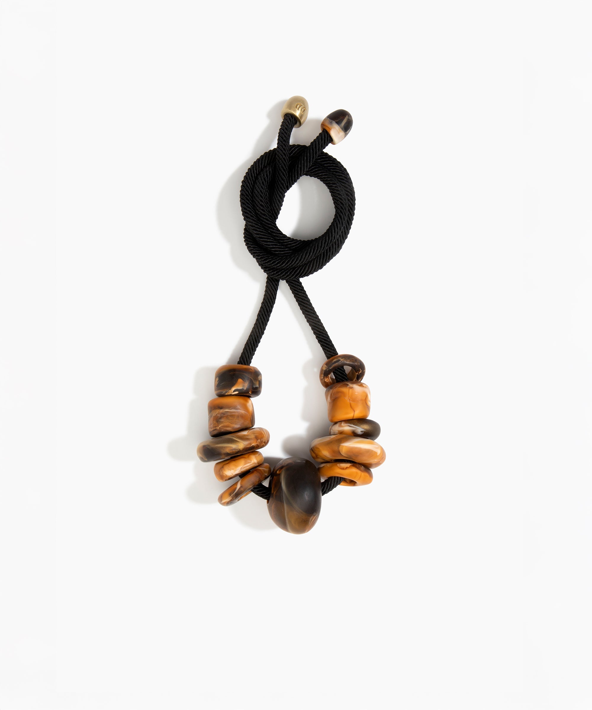 Dinosaur Designs Drift Choker in Dark Horn Colour resin with Brushed Nano-Coated Brass Material...