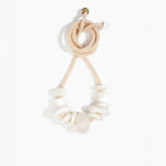 Dinosaur Designs Drift Choker in Snow Swirl Colour resin with Brushed Nano-Coated Brass Material
