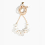 Dinosaur Designs Drift Choker in Snow Swirl Colour resin with Brushed Nano-Coated Brass Material