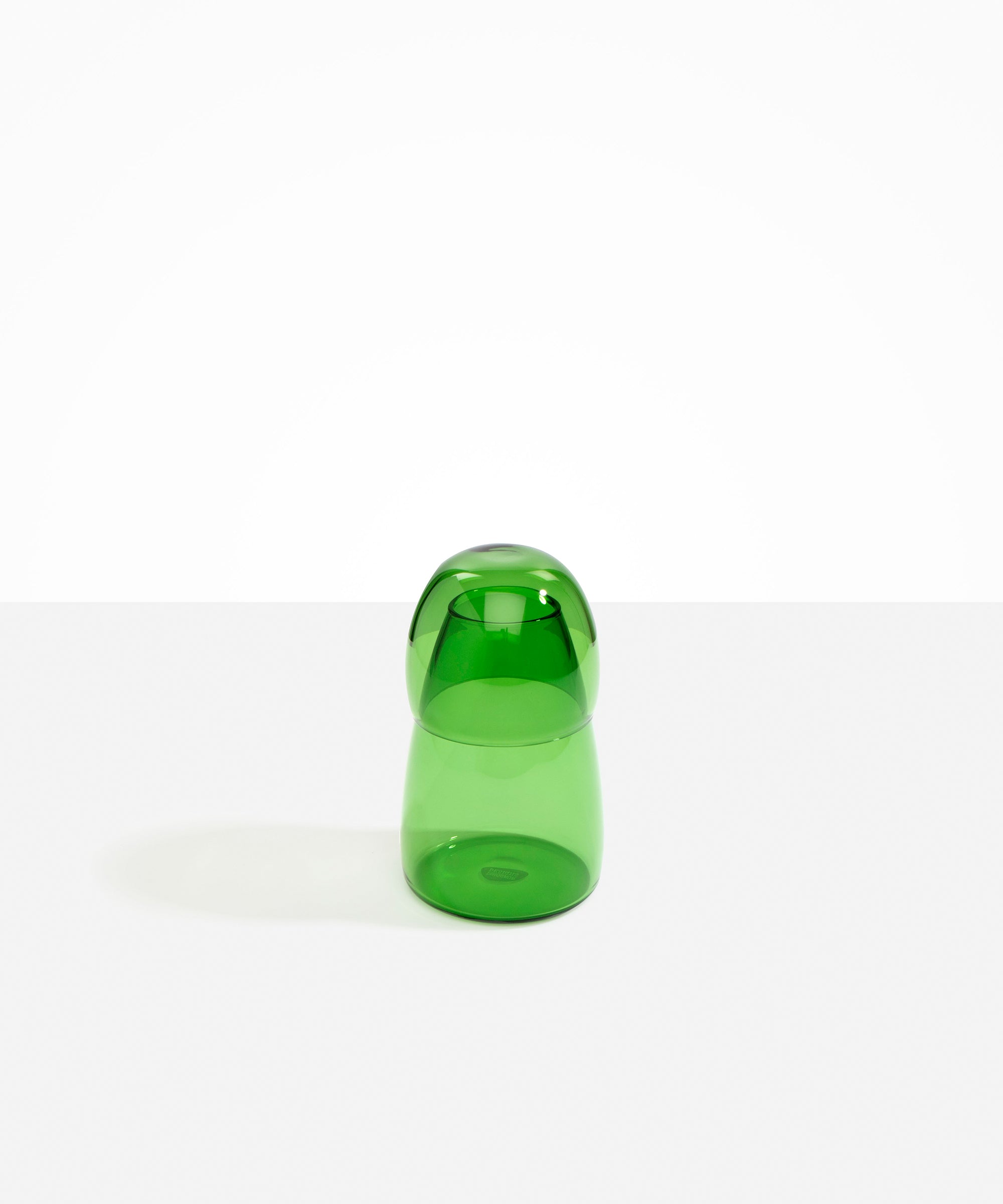Dinosaur Designs coloured Glass Pebble Carafe cup and jug set in transparent green..