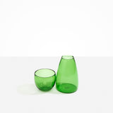 Dinosaur Designs Glass Pebble Carafe in Green Colour resin..