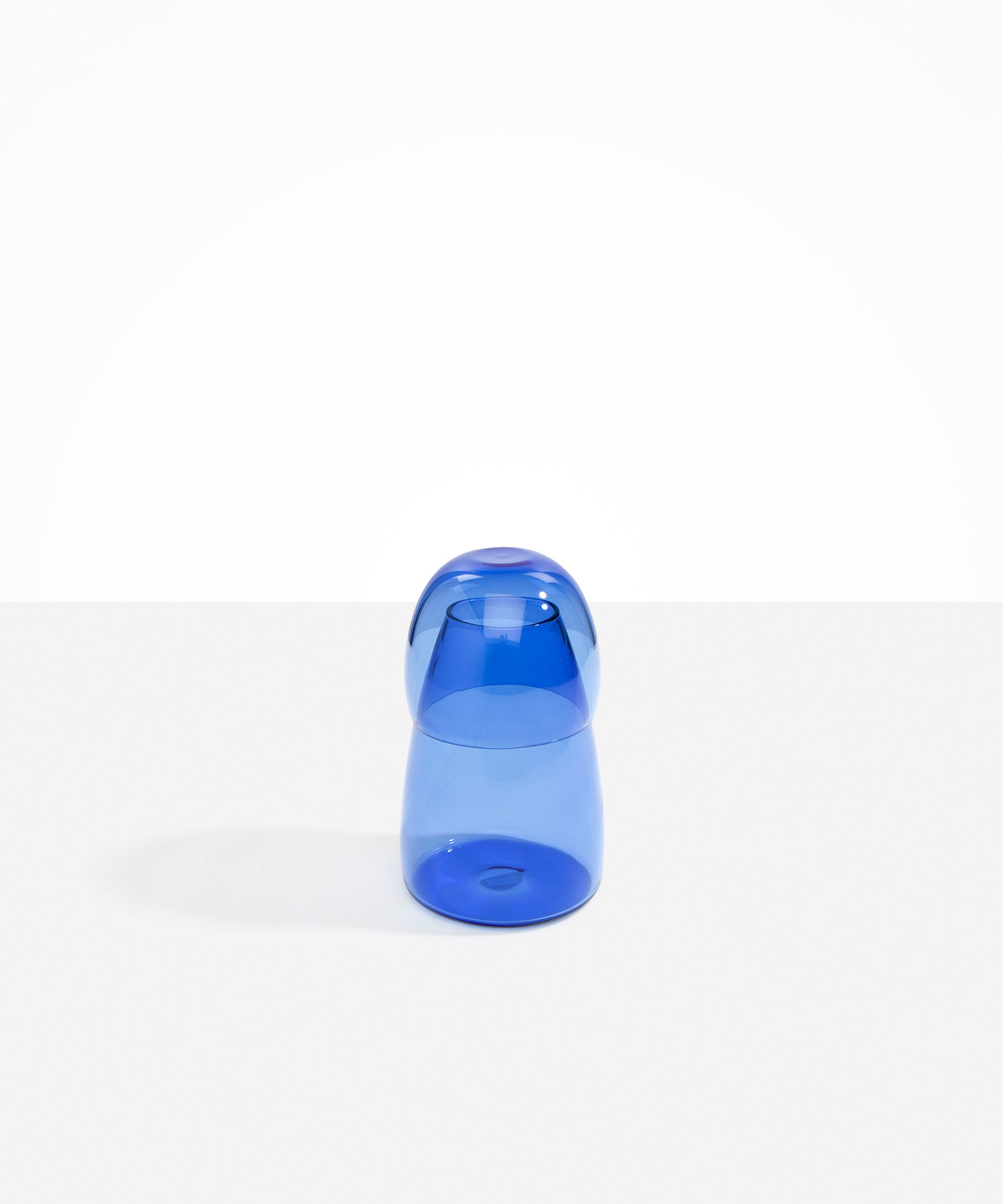 Dinosaur Designs coloured Glass Pebble Carafe cup and jug set in light blue..