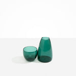 Dinosaur Designs Glass Pebble Carafe in Teal Colour resin..