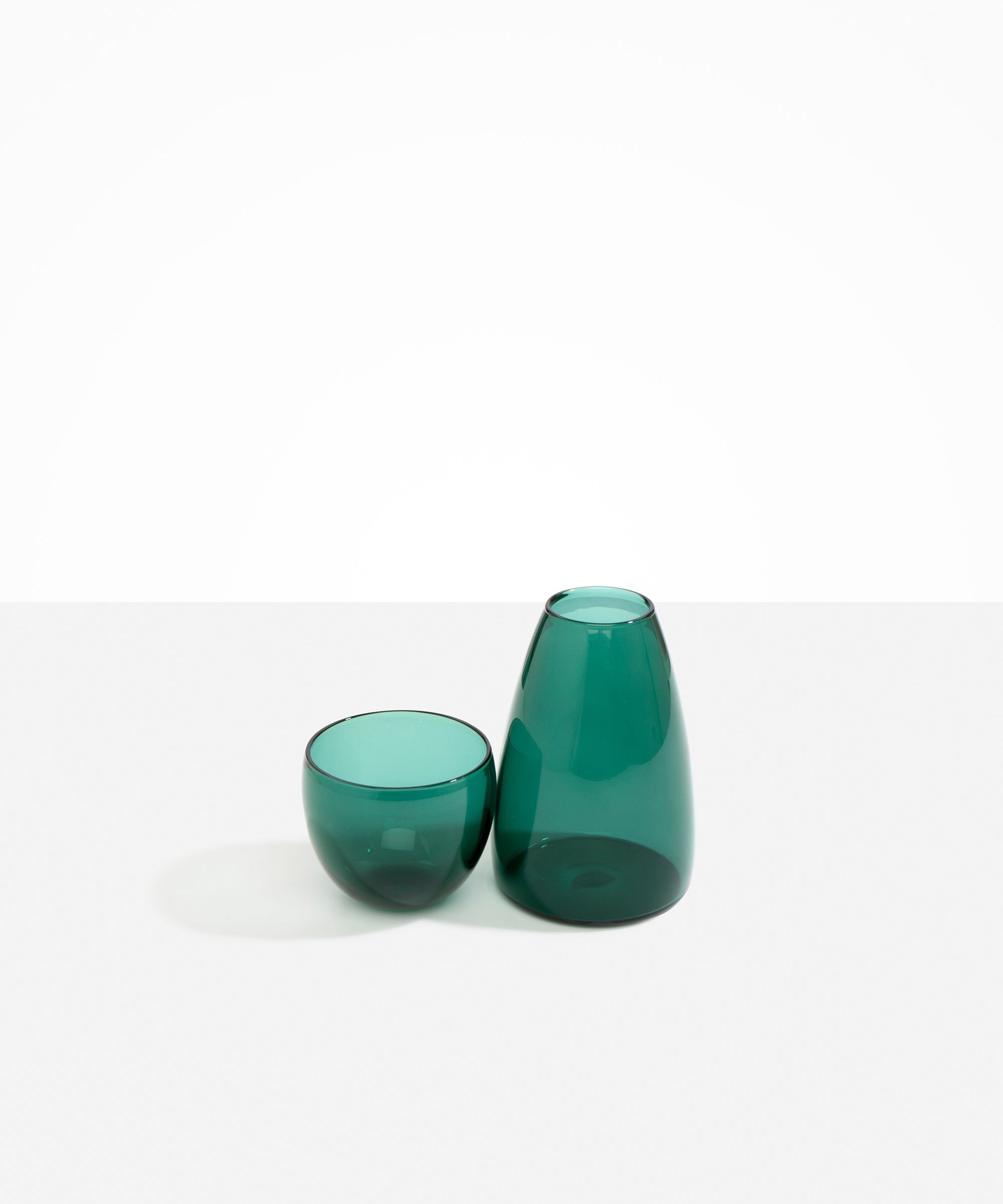 Dinosaur Designs Glass Pebble Carafe in Teal Colour resin..