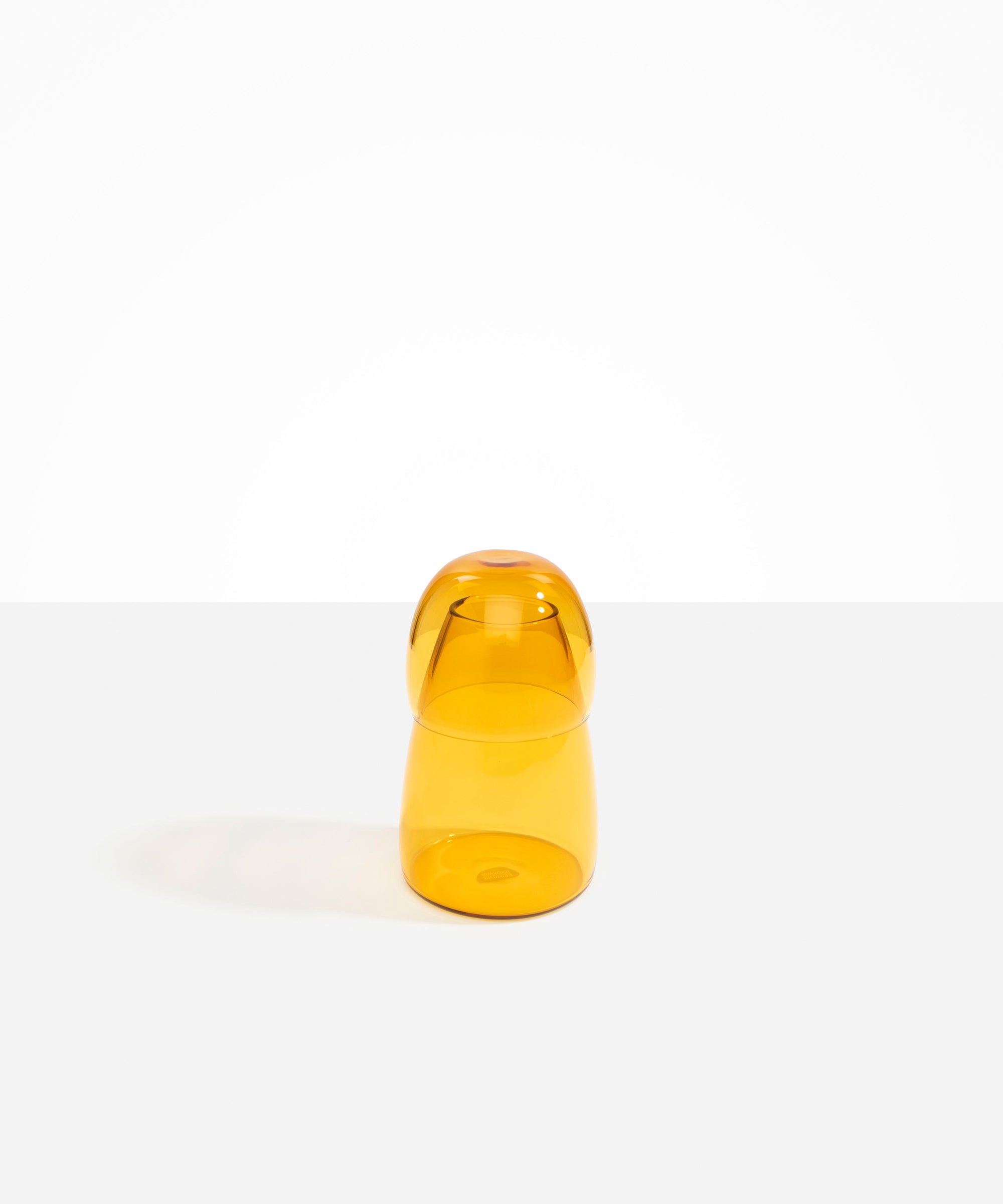 Dinosaur Designs coloured Glass Pebble Carafe cup and jug set in transparent yellow..