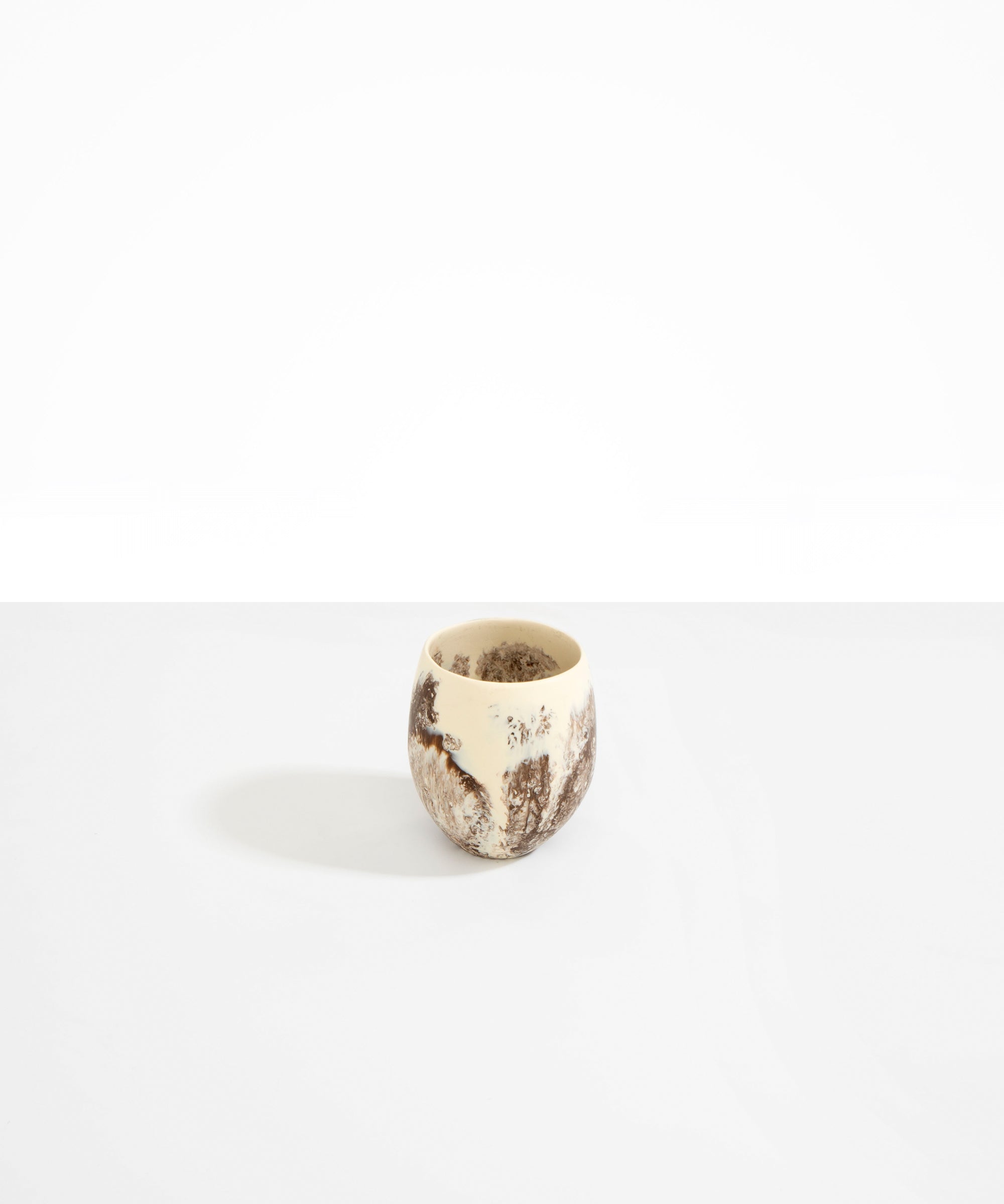 Dinosaur Designs CUPROCKLG large rock cup CAPPUCCINO .