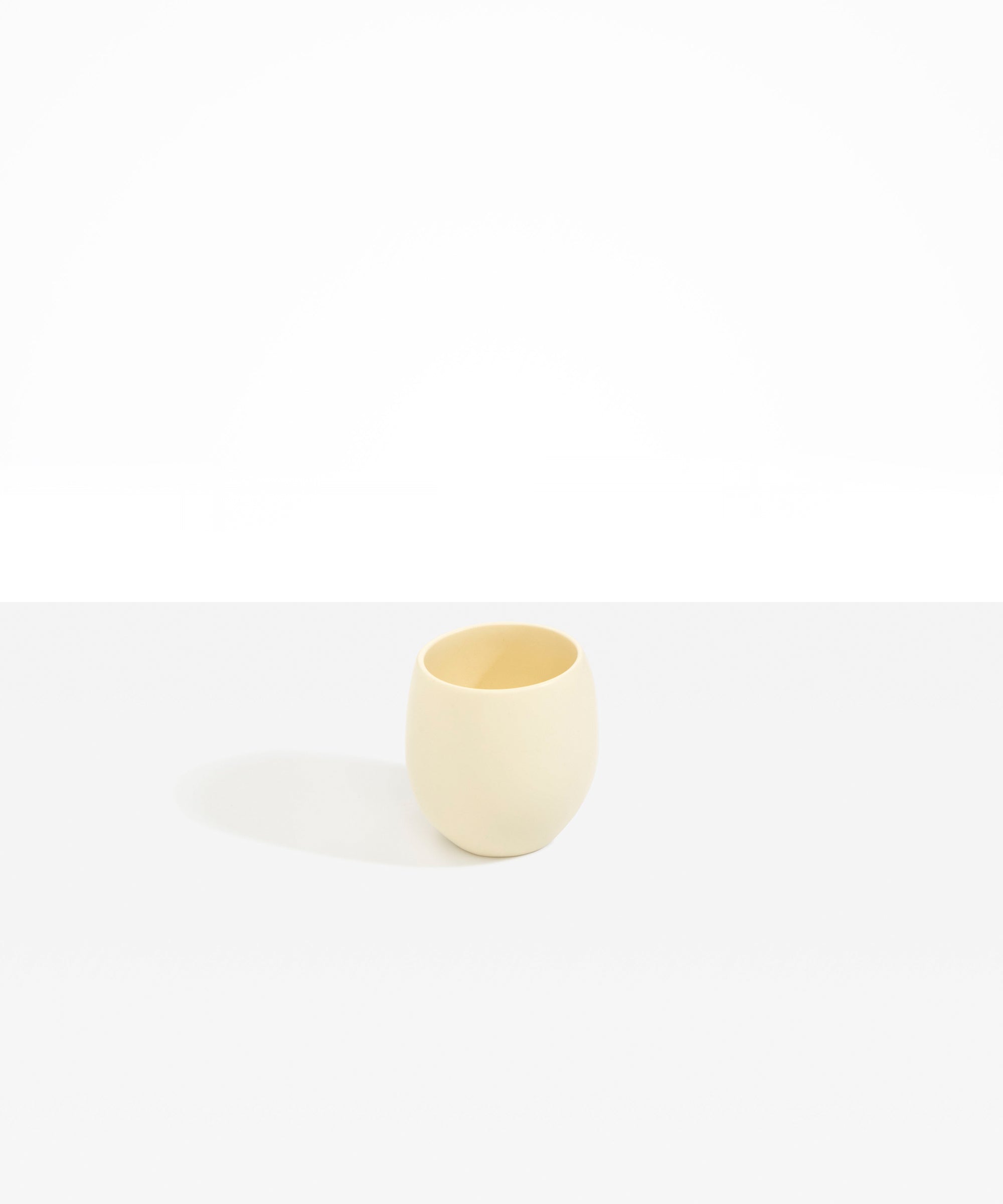 Dinosaur Designs Large Rock Cup in Cream Colour resin.