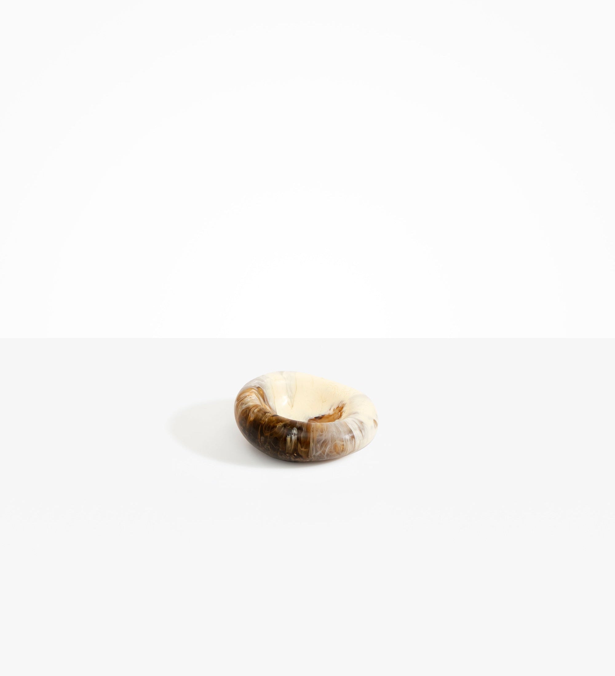 Dinosaur Designs Medium Drift Dish Tableware in Light Horn Colour resin