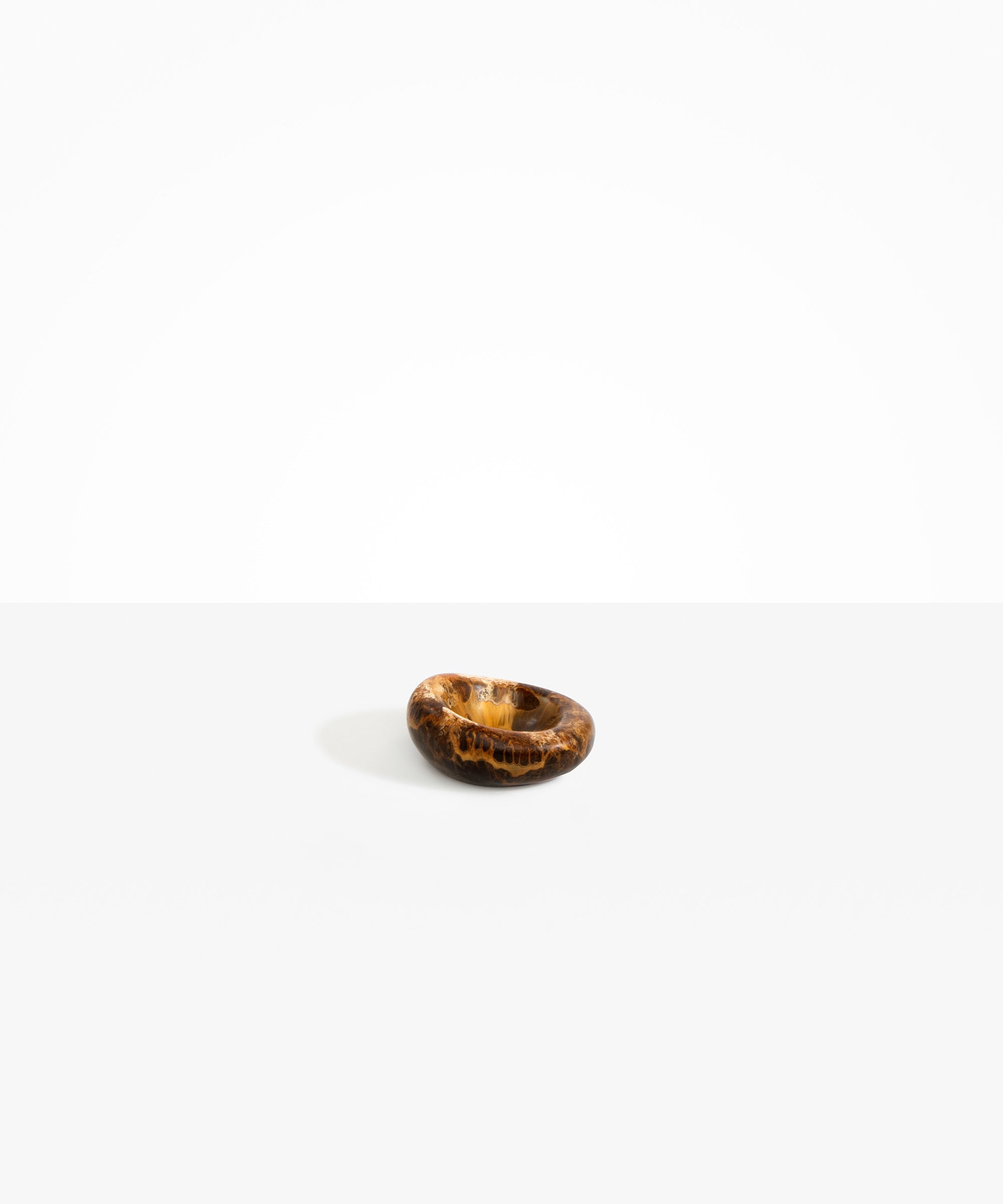 Dinosaur Designs Small Drift Dish Tableware in Dark Horn Colour resin