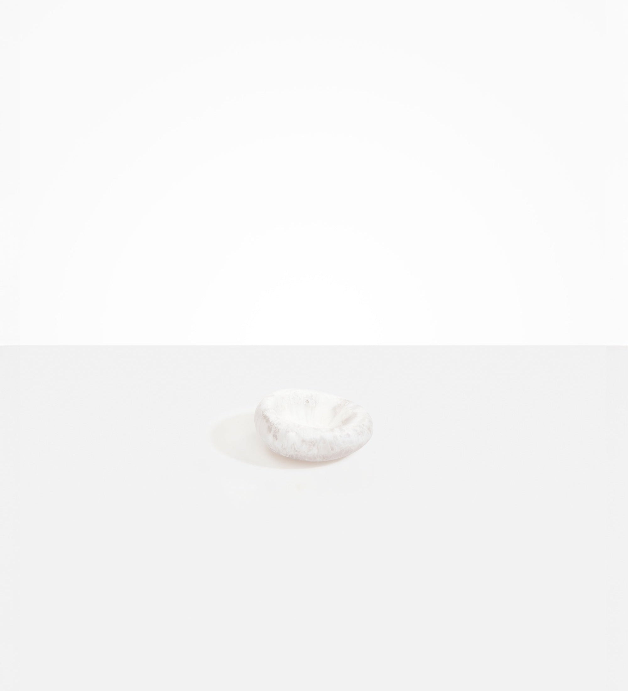 Dinosaur Designs Small Drift Dish Tableware in Snow Swirl Colour resin
