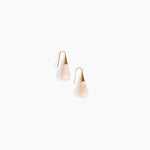 Dinosaur Designs Small Dew Drop Earrings in Rose Swirl Colour resin.