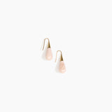 Dinosaur Designs Small Dew Drop Earrings in Rose Swirl Colour resin.
