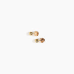 Dinosaur Designs Small Ball Stud Earrings in Light Horn Colour resin with Nano-Coated Brass Material