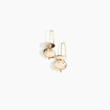Dinosaur Designs Temple Earth Wire Earrings in Cappuccino Colour resin with Gold-Filled Material..