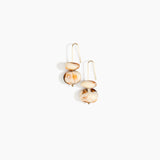 Dinosaur Designs Temple Earth Wire Earrings in Light Horn Colour resin with Gold-Filled Material